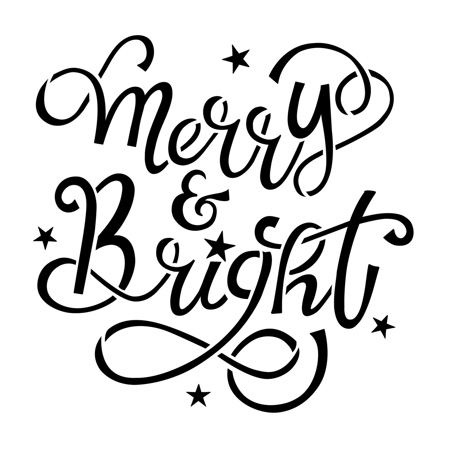 Merry & Bright Embossing 12 x 12 Stencil | FS121 by Designer Stencils | Word & Phrase Stencils | Reusable Stencils for Painting on Wood, Wall, Tile, Canvas, Paper, Fabric, Furniture, Floor | Reusable Stencil for Home Makeover | Easy to Use & Clean