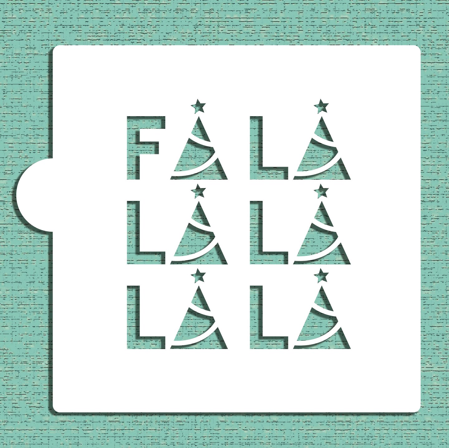 FA LA LA Cookie & Craft Stencil CM109 by Designer Stencils Cookie