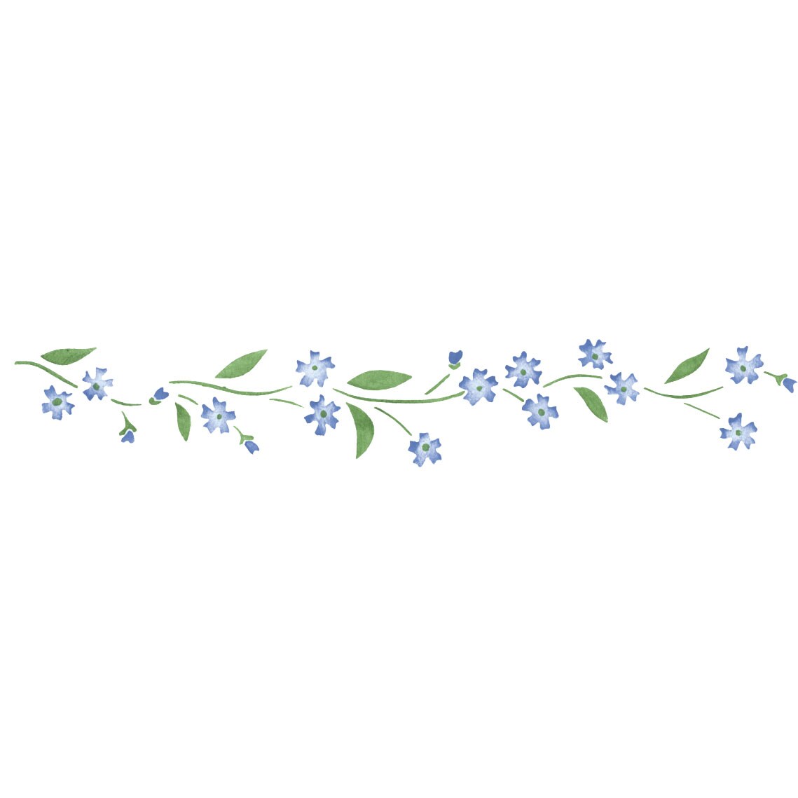 Forget-Me-Not Floral Wall Stencil Border | 1492 by Designer Stencils |