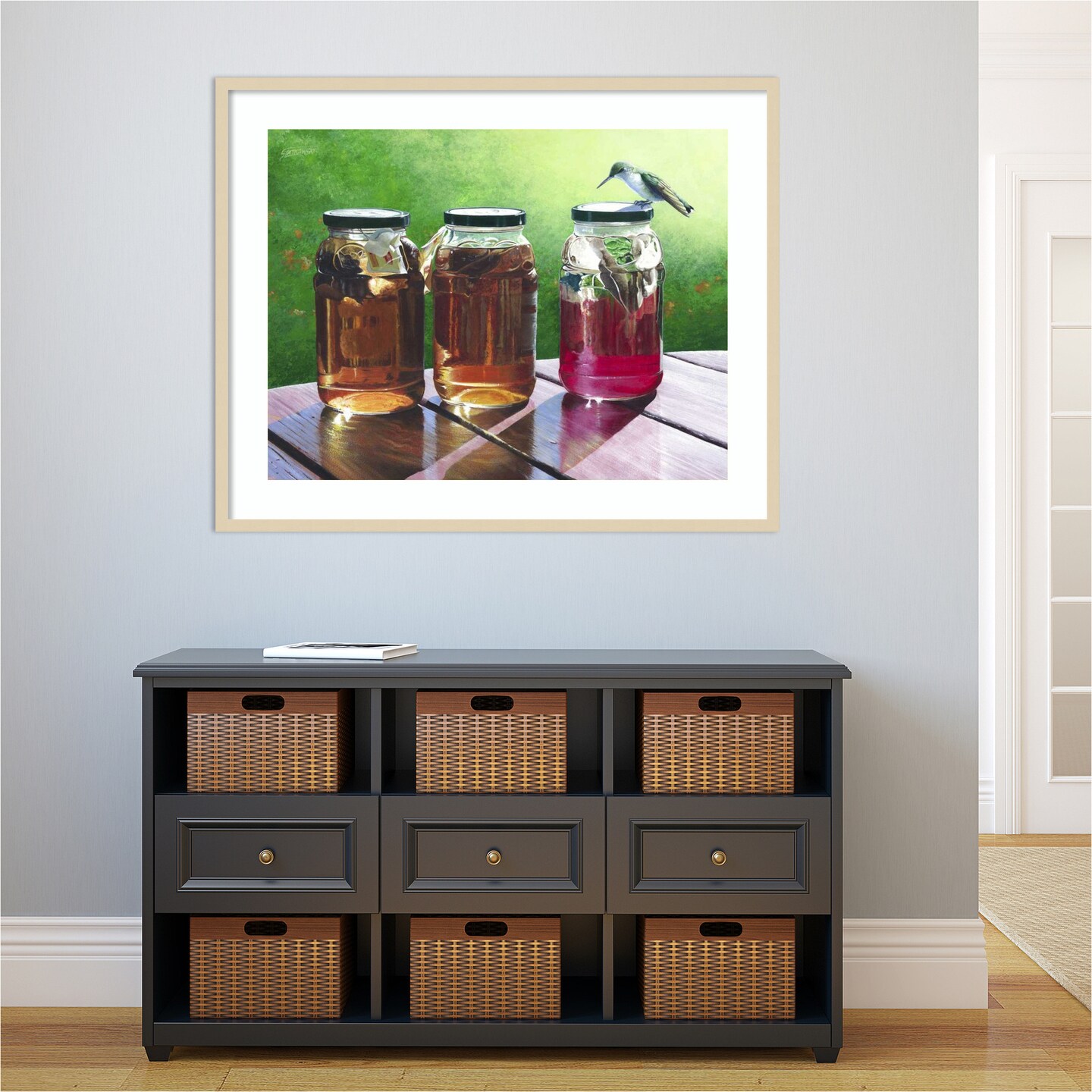 Suntea by Fred Szatkowski Wood Framed Wall Art Print 41 in. W x 33 in. H