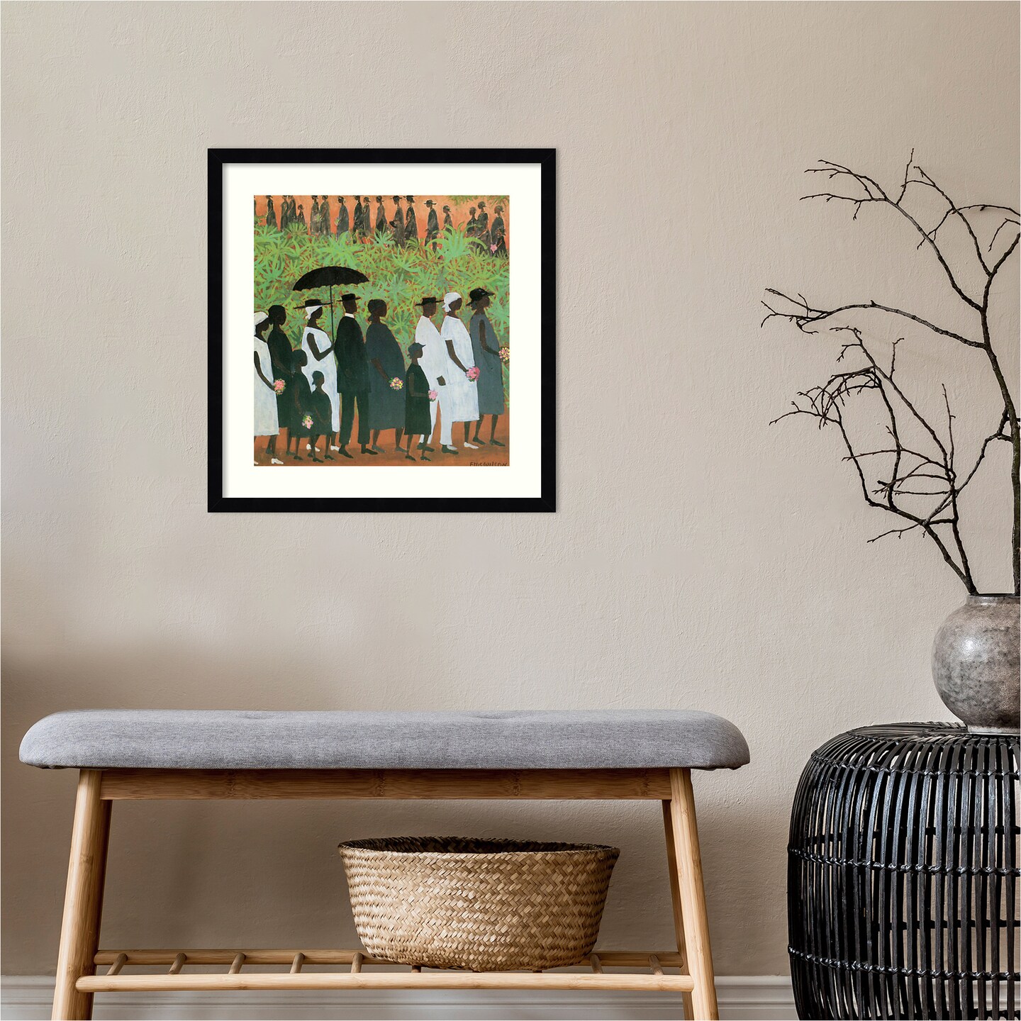Procession by Ellis Wilson Wood Framed Wall Art Print