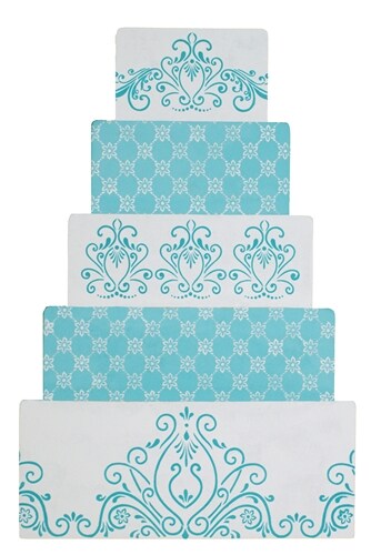 Princess Lace Cake Stencil #4 | C409 by Designer Stencils | Cake Decorating Tools | Baking Stencils for Royal Icing, Airbrush, Dusting Powder | Reusable Plastic Food Grade Stencil for Cakes | Easy to Use & Clean Cake Stencil