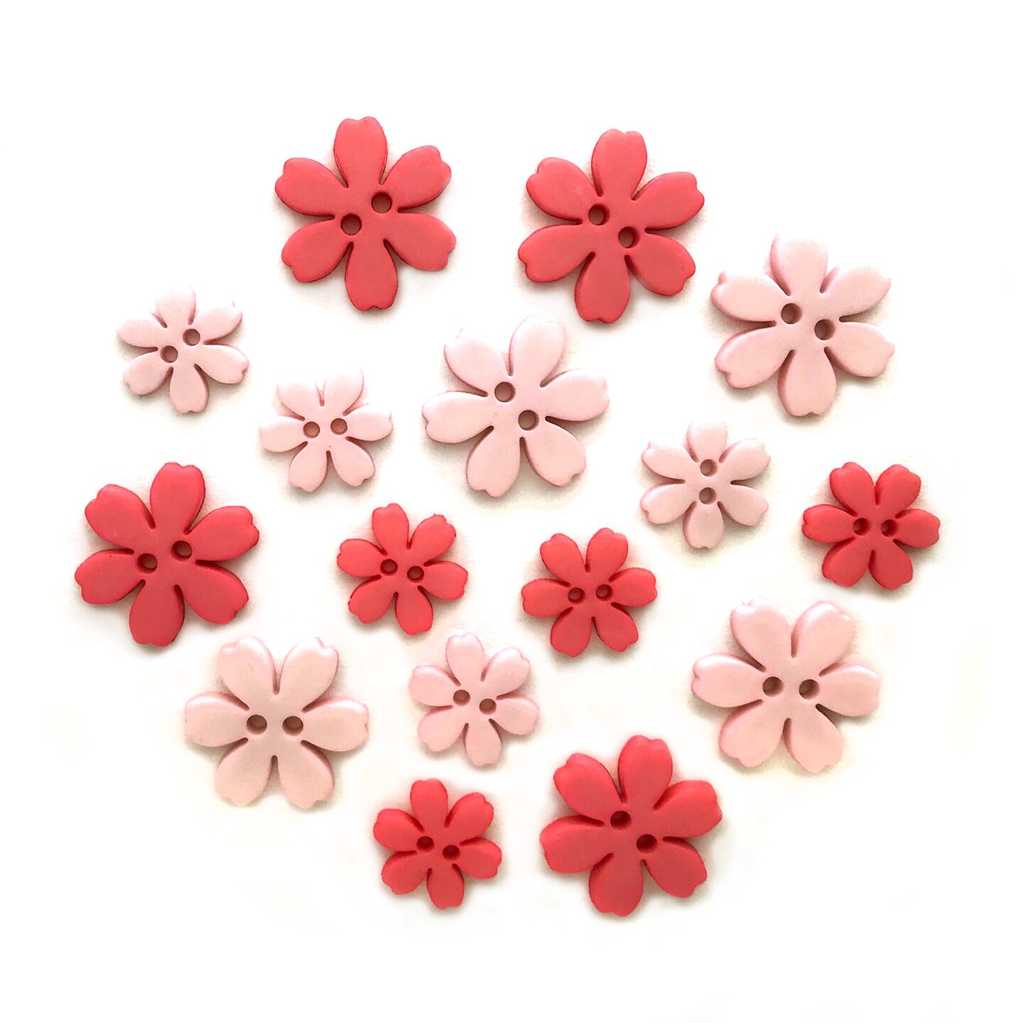 Buttons Galore and More Flower Shaped Novelty Buttons for Sewing & Craft - 48 Buttons