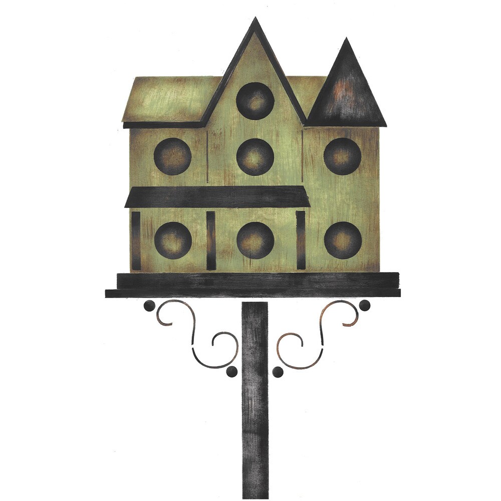 Large Victorian Birdhouse Wall Stencil | 1601 by Designer Stencils | Outdoor Stencils | Reusable Art Craft Stencils for Painting on Walls, Canvas, Wood | Reusable Plastic Paint Stencil for Home Makeover | Easy to Use &#x26; Clean Art Stencil