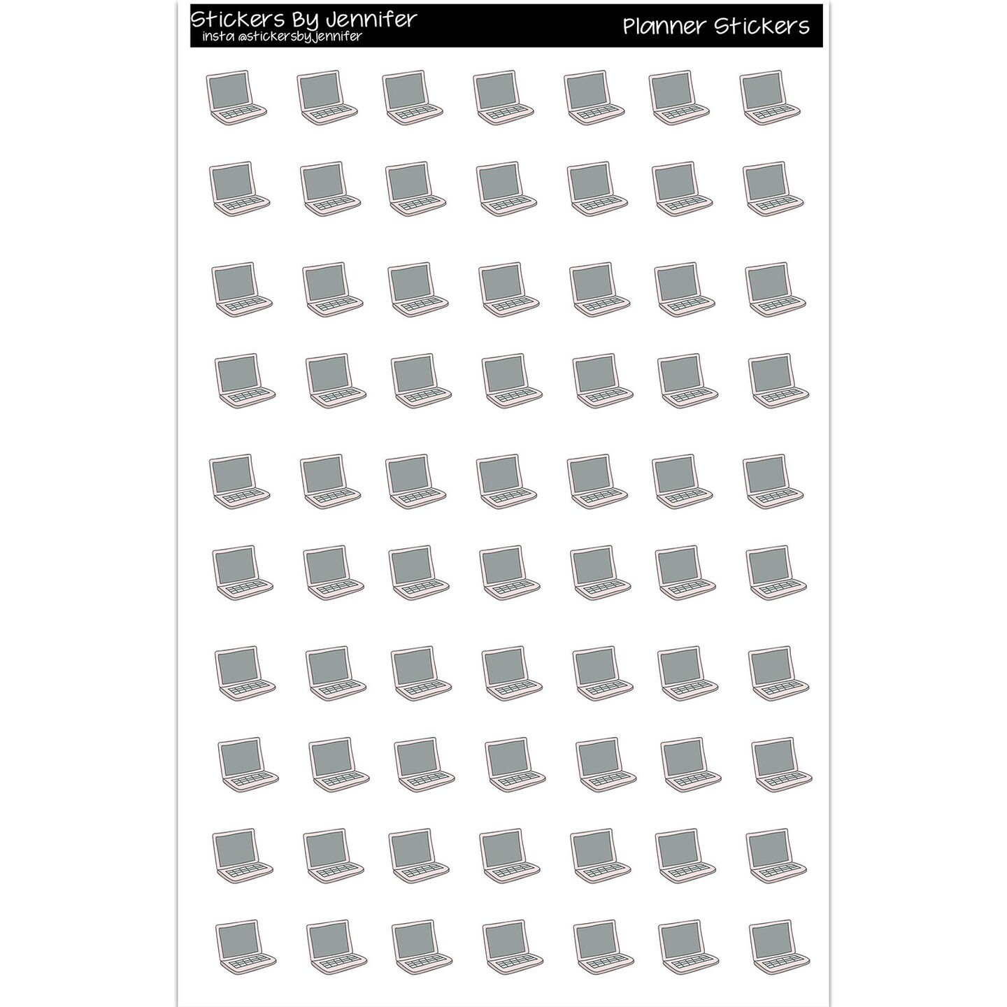 Laptop Planner Stickers Scrapbooking Kids DIY Arts Crafting