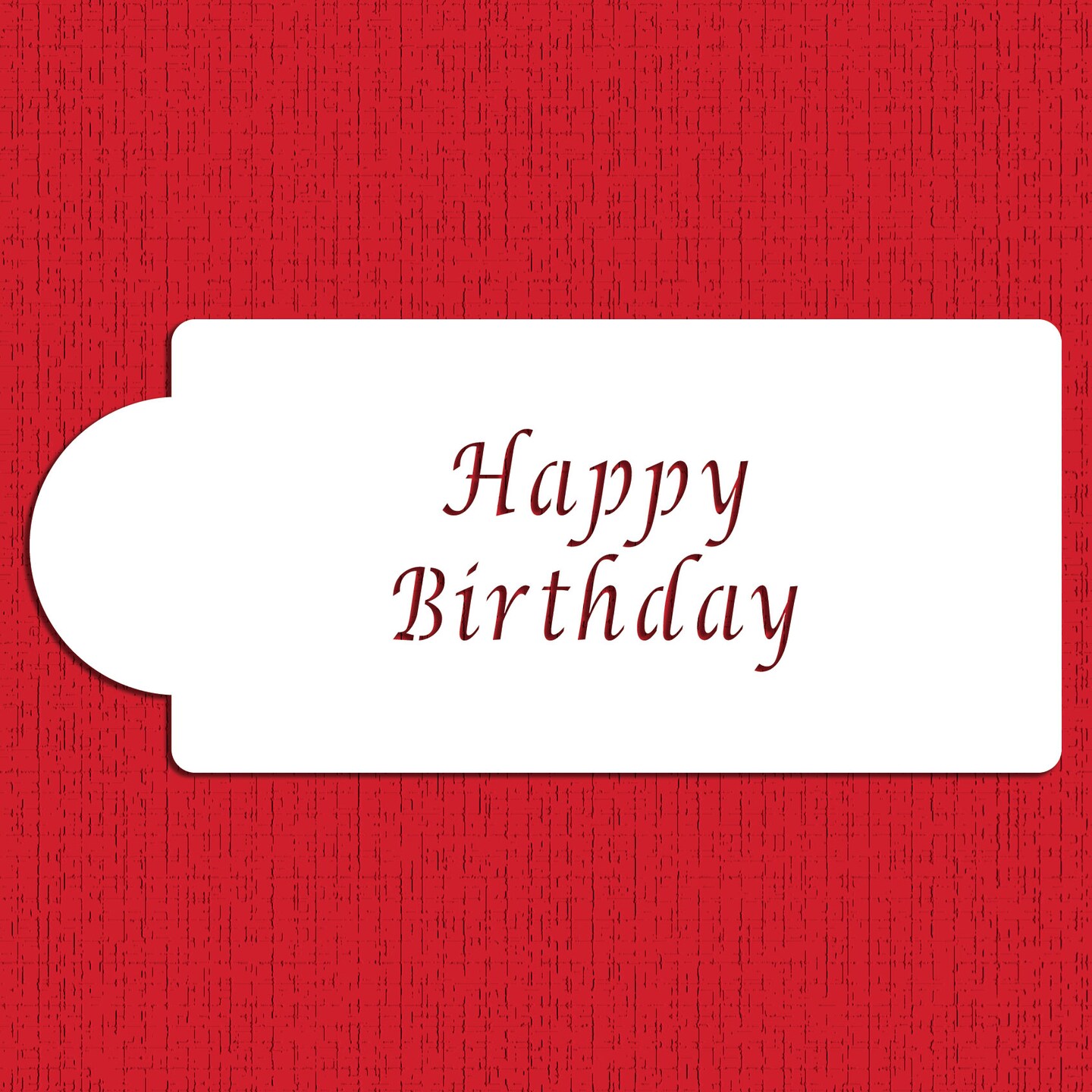 Happy Birthday Business Card Cookie Stencil | C213 by Designer Stencils | Cookie Decorating Tools | Baking Stencils for Royal Icing, Airbrush, Dusting Powder | Reusable Plastic Food Grade Stencil for Cookies | Easy to Use &#x26; Clean Cookie Stencil