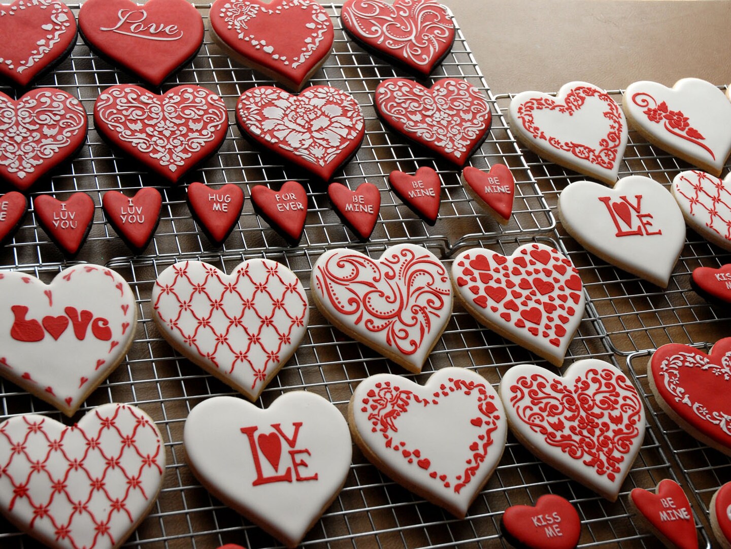 Small Candy Heart Sayings Cookie Stencils | C252 by Designer Stencils | Cookie Decorating Tools |