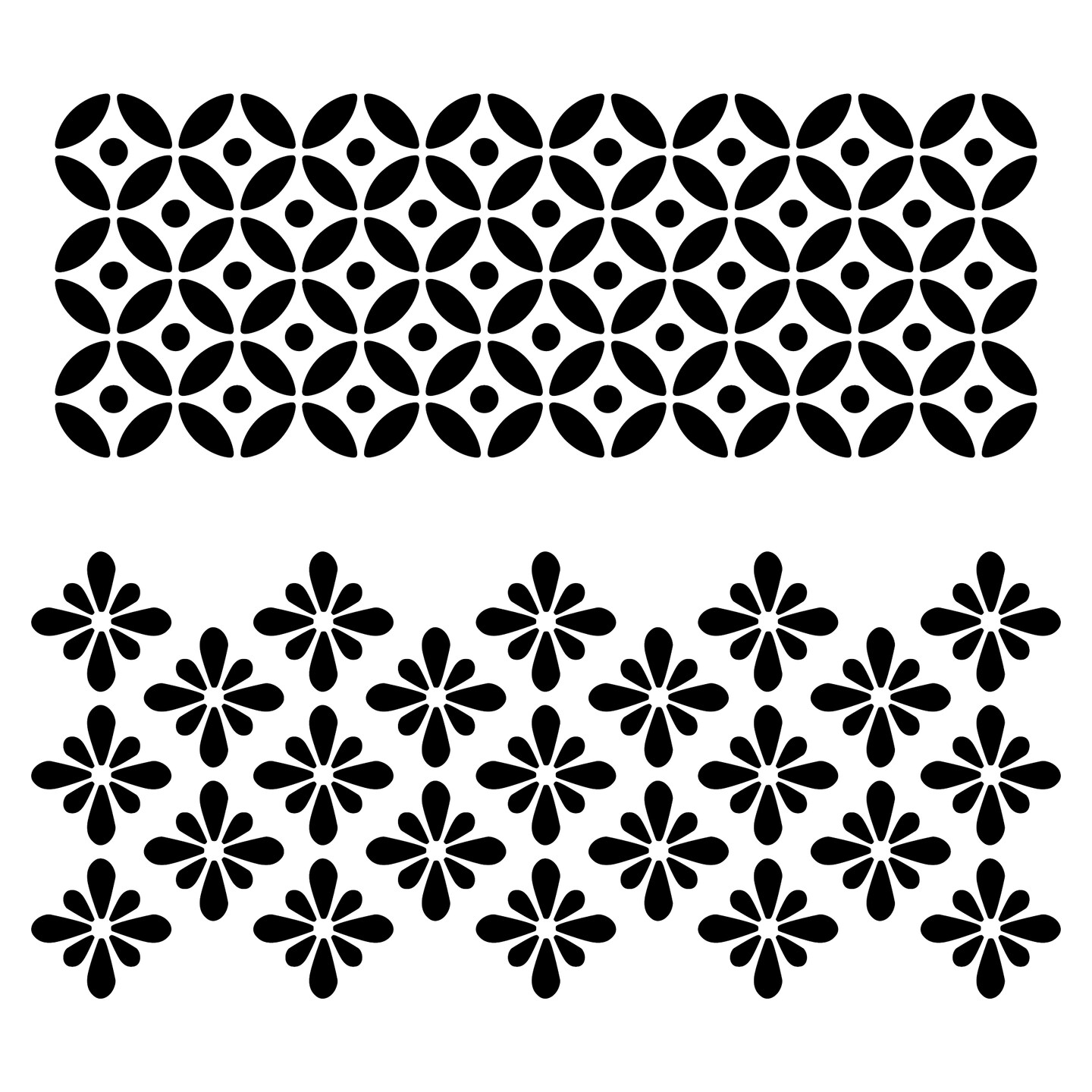 Circle Flower Motif Embossing 12 x 12 Stencil | FS073 by Designer Stencils | Floral Stencils | Reusable Stencils for Painting on Wood, Wall, Tile, Canvas, Paper, Fabric, Furniture, Floor | Reusable Stencil for Home Makeover | Easy to Use & Clean