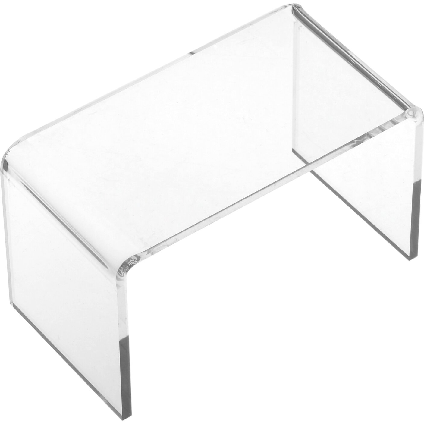 3 White Faux Leather Ring Square Base Finger Displays and 3 Acrylic Jewelry Display Risers