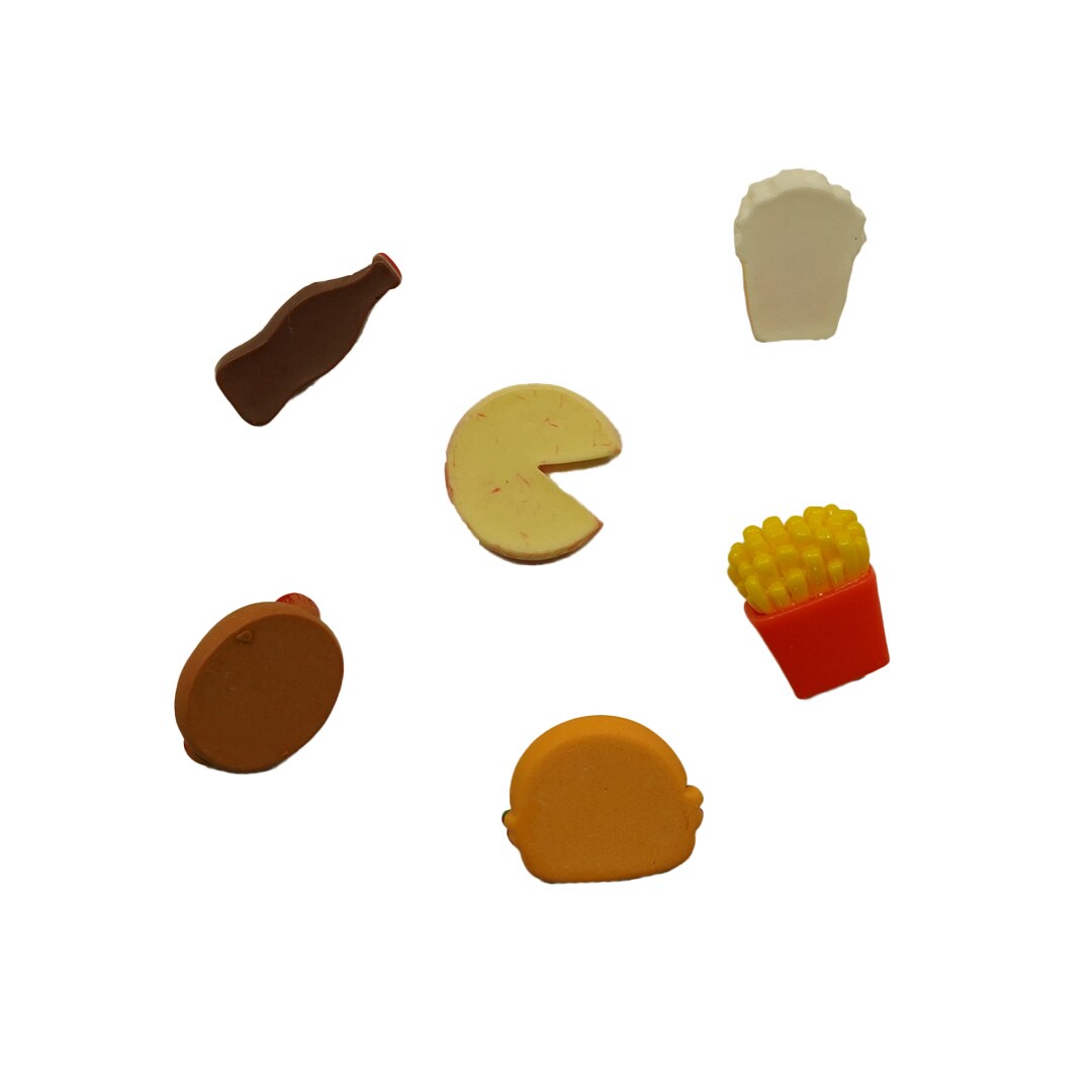 Buttons Galore Flatback Embellishments for Crafts - Fast Food - 18 Pieces