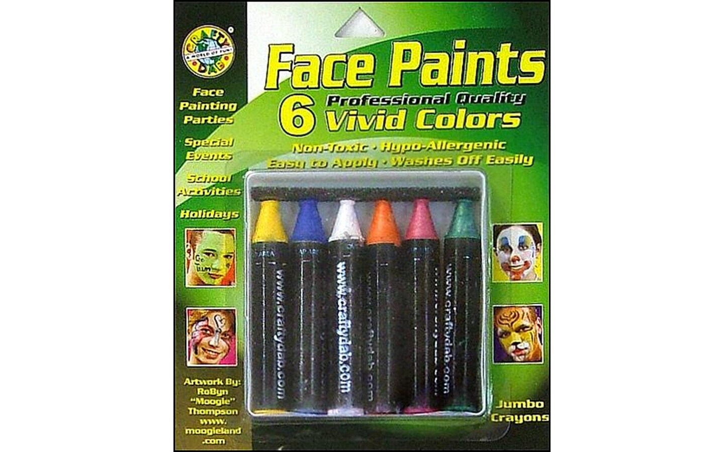 Crafty Dab Face Paint Jumbo Crayon Set Vivid | Accessories | Michaels