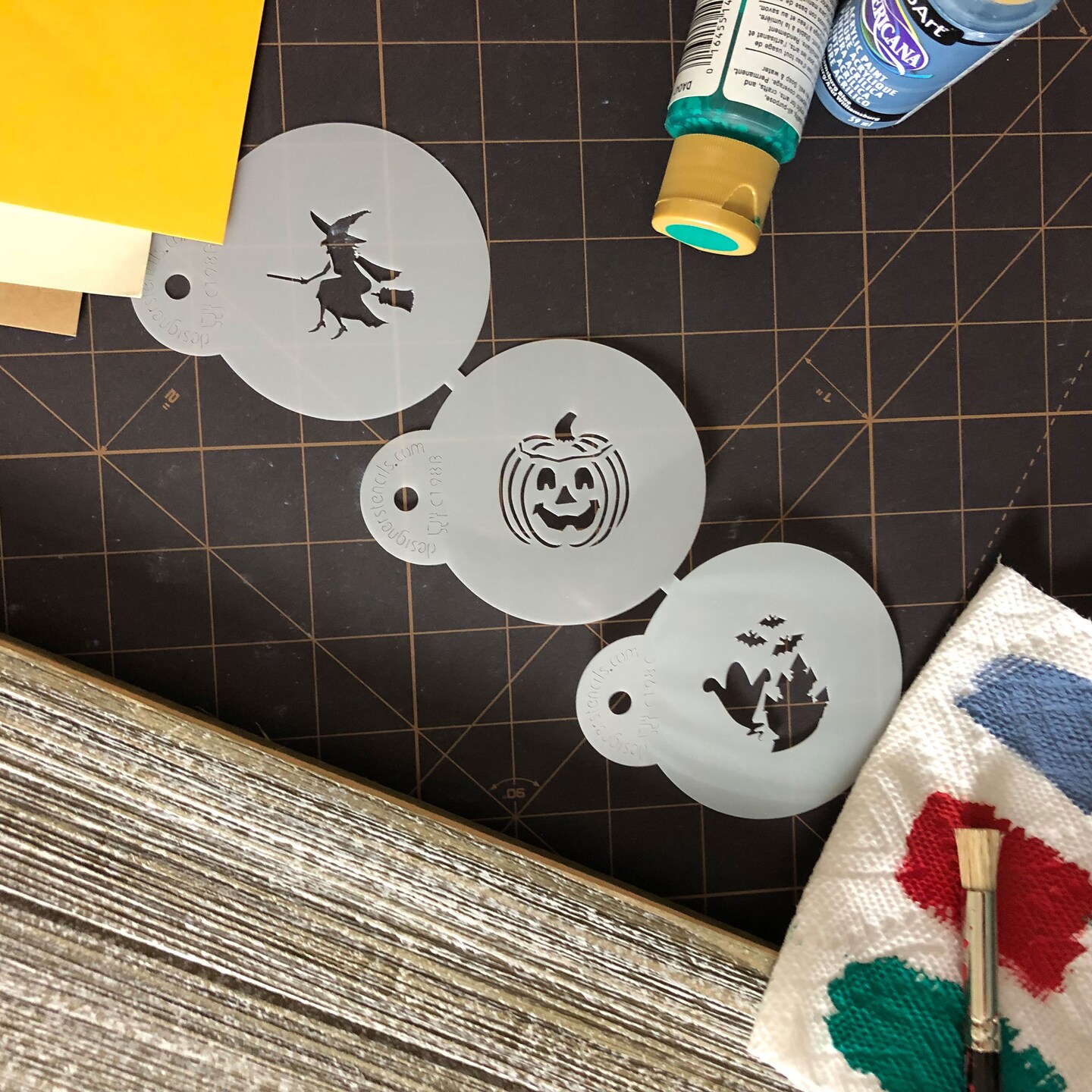 1.5-Inch Small Halloween Candy Stencils: Witch, Jack-o-Lantern, Ghosts | C198 by Designer Stencils |