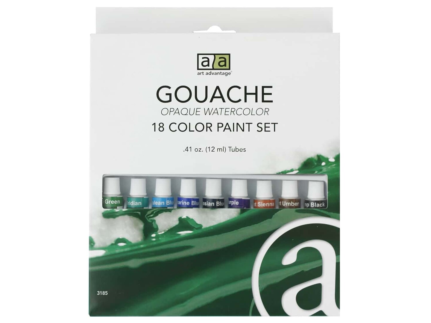 Art Advantage Watercolor Paint Set 41 Oz Gouache 18 Color Acrylic   5596883925169 