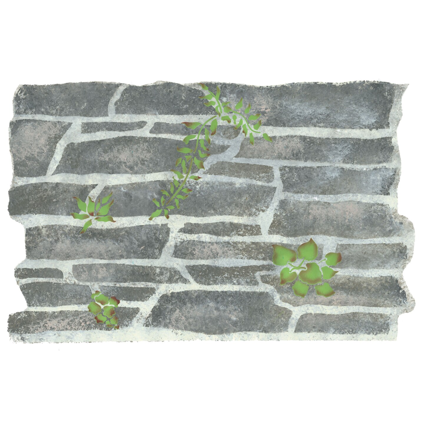 Stone Wall Wall Stencil | 1522 by Designer Stencils | Pattern Stencils | Reusable Stencils for Painting | Safe &#x26; Reusable Template for Wall Decor | Try This Stencil Instead of a Wallpaper | Easy to Use &#x26; Clean Art Stencil Pattern