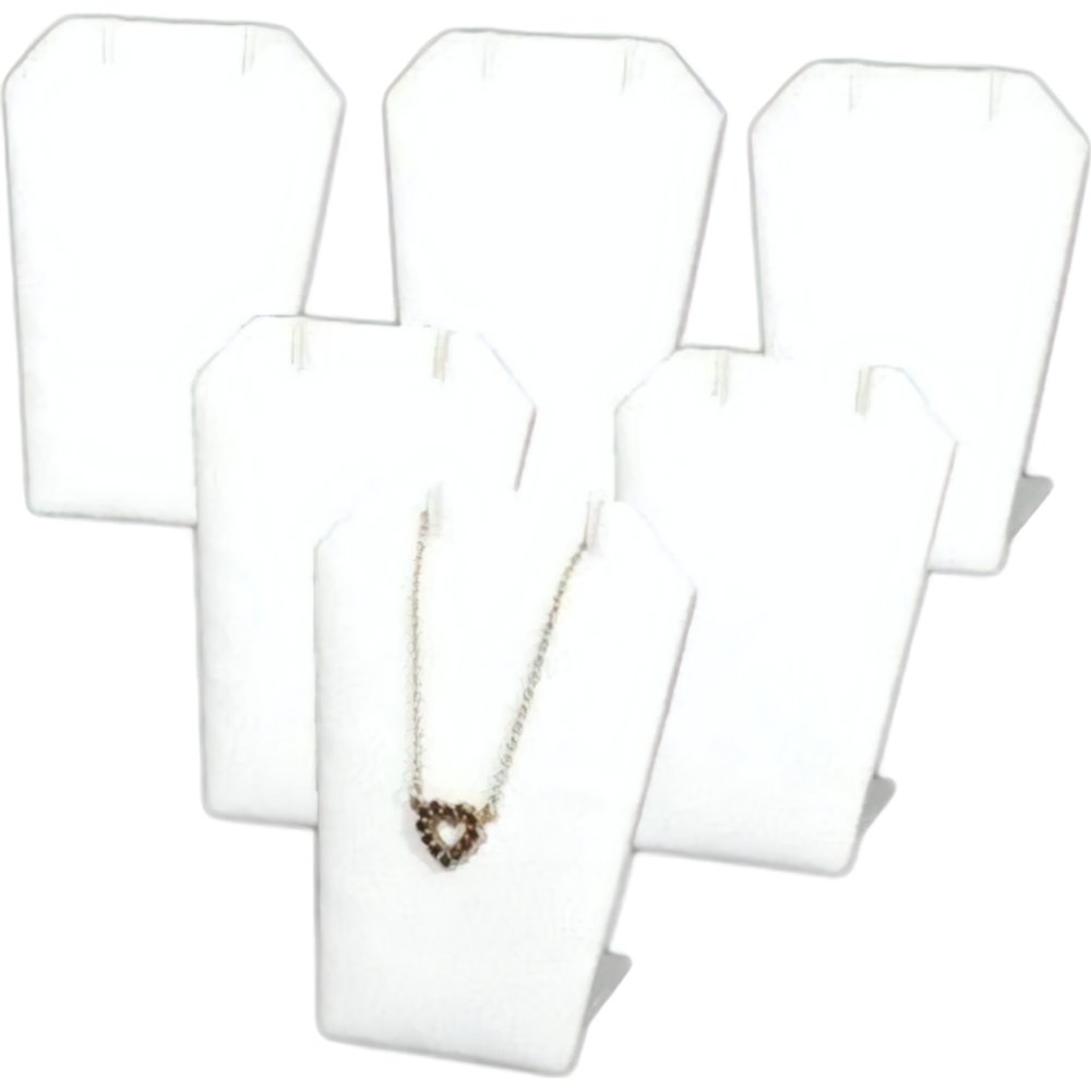 6 Necklace Pendant Chain Displays White Leather Stand Michaels