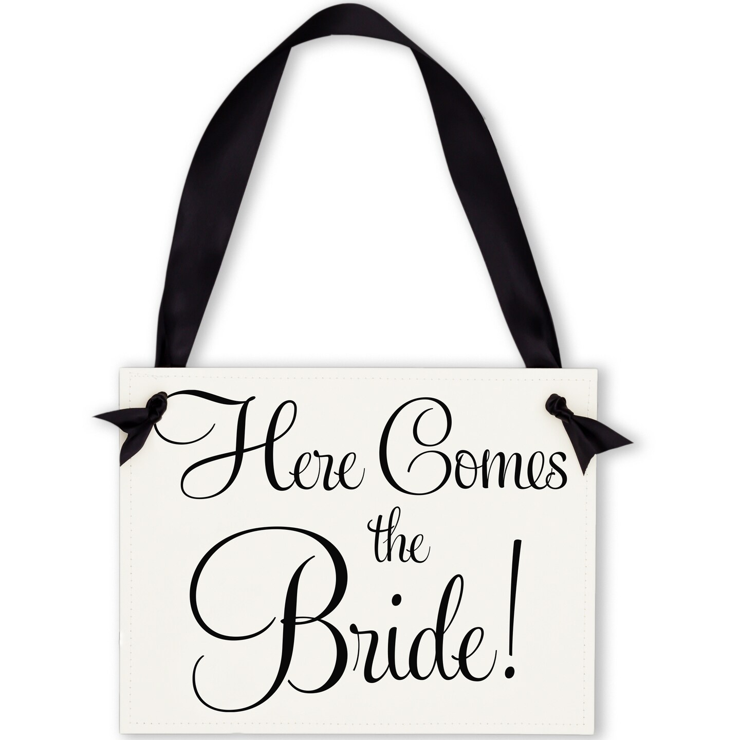 Ring Bearer Sign - "Here Comes the Bride" - Black & White | Ritzy Rose