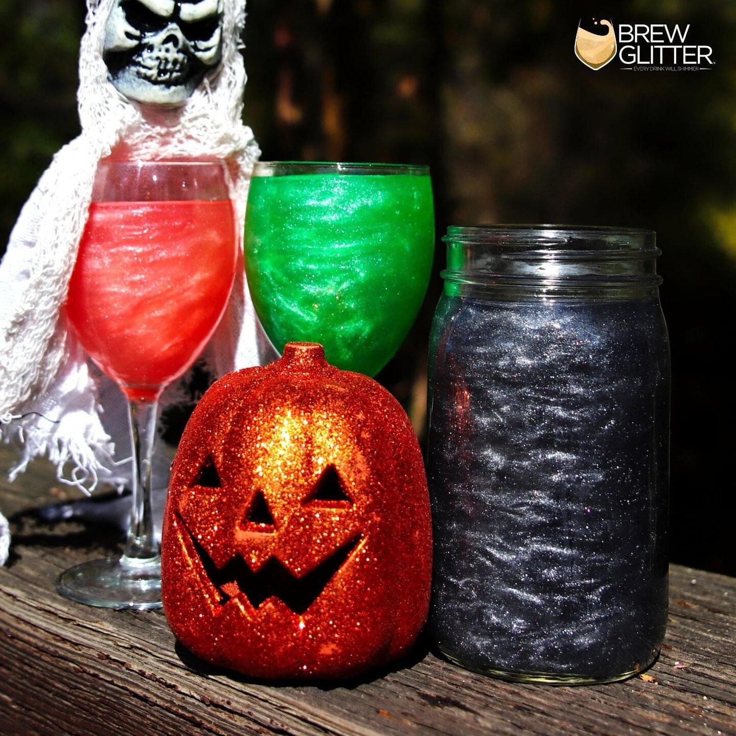 Halloween Green &#x26; Black Brew Glitter Spray Pump 4PC Set