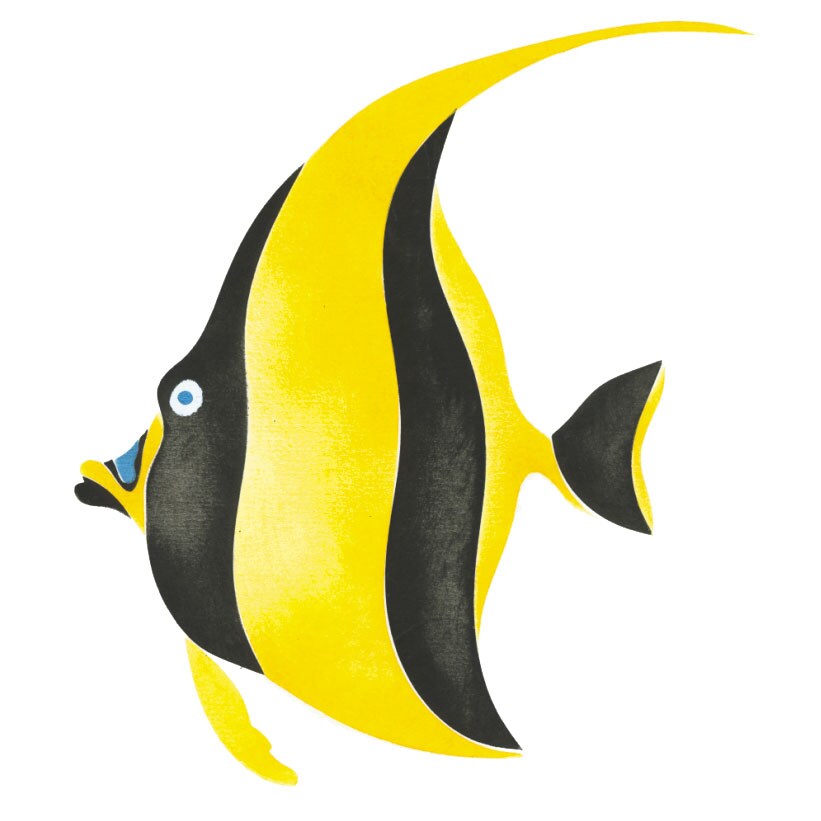 Moorish Idol Fish Wall Stencil | 1117 by Designer Stencils | Animal &#x26; Nature Stencils | Reusable Art Craft Stencils for Painting on Walls, Canvas, Wood | Reusable Plastic Paint Stencil for Home Makeover | Easy to Use &#x26; Clean Art Stencil