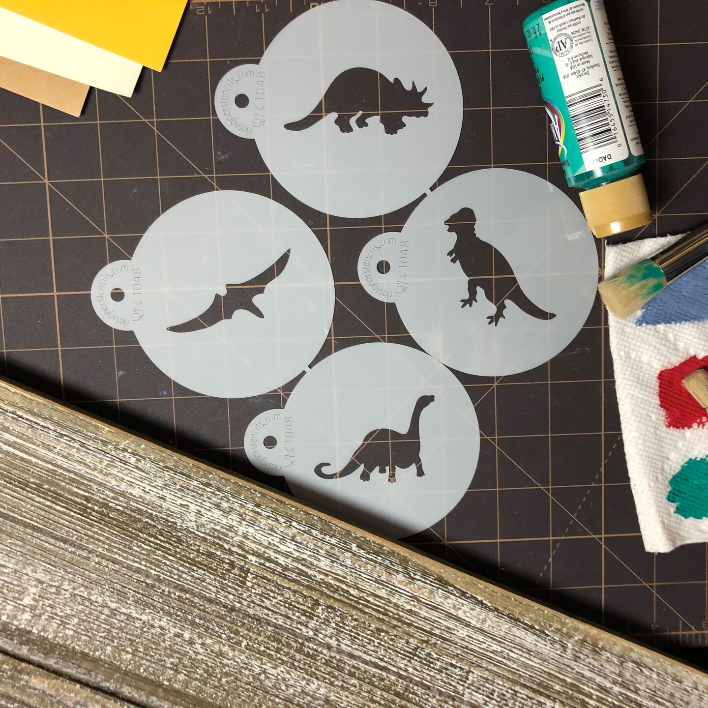 Dinosaur Cookie Stencil Set | C1048 by Designer Stencils | Cookie Decorating Tools |