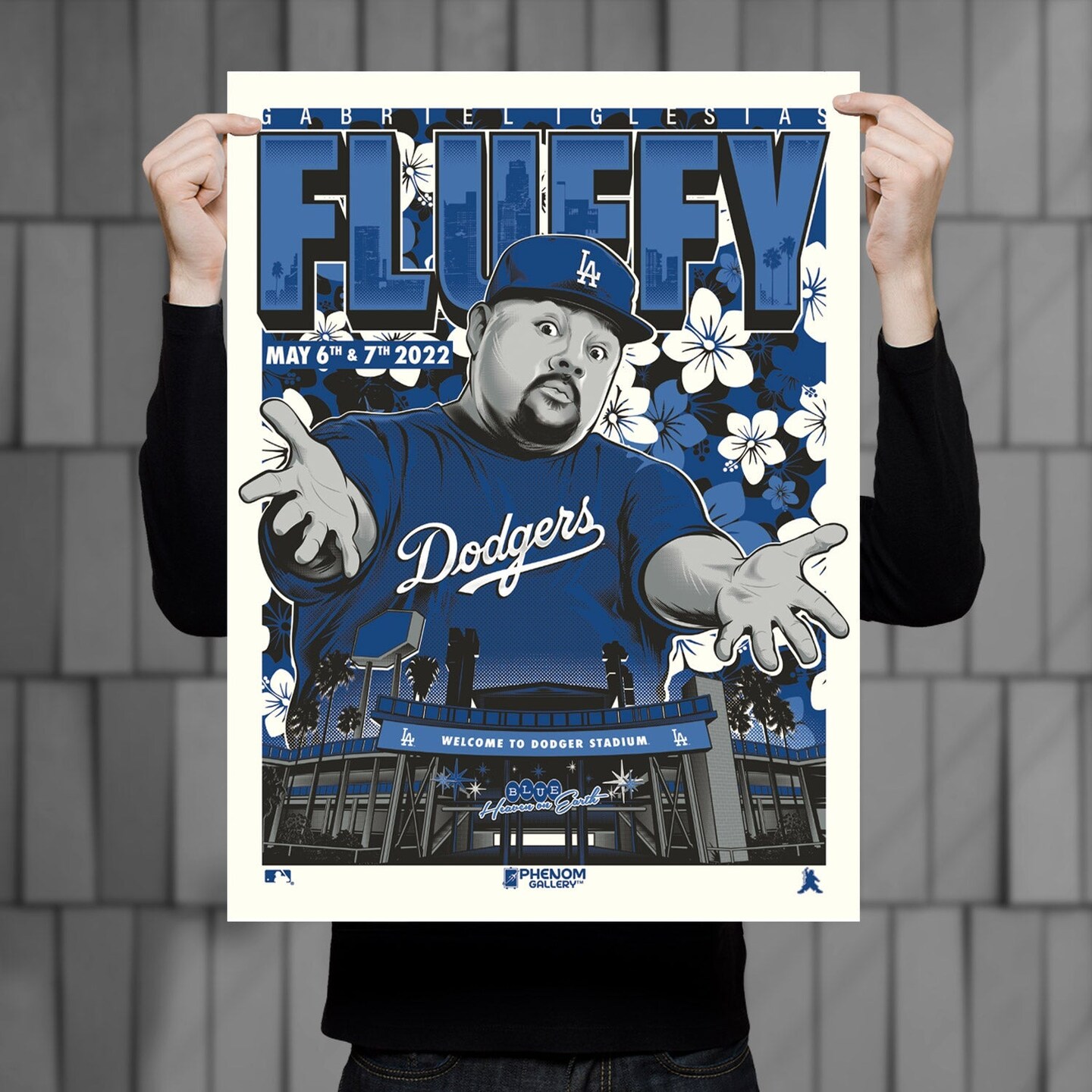 Phenom Gallery Fluffy Iglesias Comedy Show Dodger Stadium 18" x 24