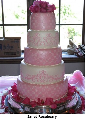 Princess Lace Cake Stencil #4 | C409 by Designer Stencils | Cake Decorating Tools | Baking Stencils for Royal Icing, Airbrush, Dusting Powder | Reusable Plastic Food Grade Stencil for Cakes | Easy to Use & Clean Cake Stencil