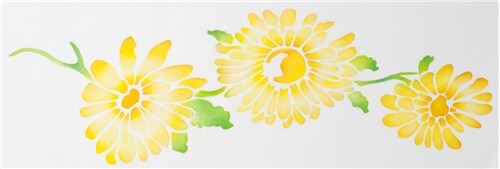 Daisy Cake Stencil | C356 by Designer Stencils | Cake Decorating Tools | Baking Stencils for Royal Icing, Airbrush, Dusting Powder | Reusable Plastic Food Grade Stencil for Cakes | Easy to Use &#x26; Clean Cake Stencil