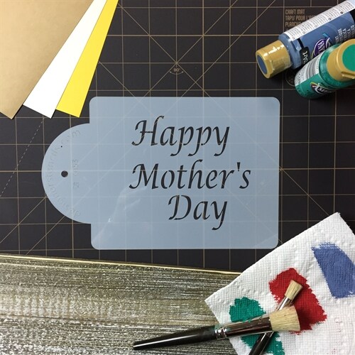 Happy Mother's Day Cake Stencil | C053 by Designer Stencils | Stencils for Royal Icing, Airbrush, Dusting Powder |