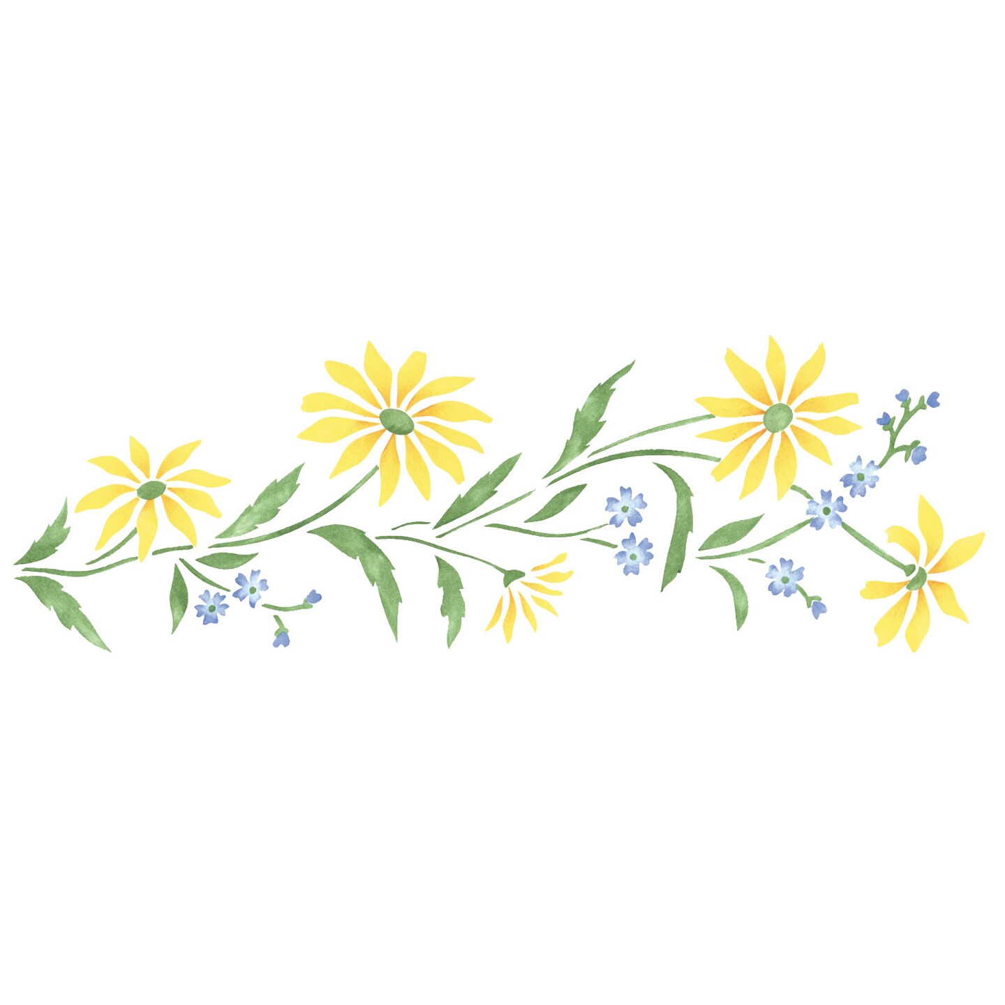 Daisy Wall Stencil | 1306 by Designer Stencils | Floral Stencils |