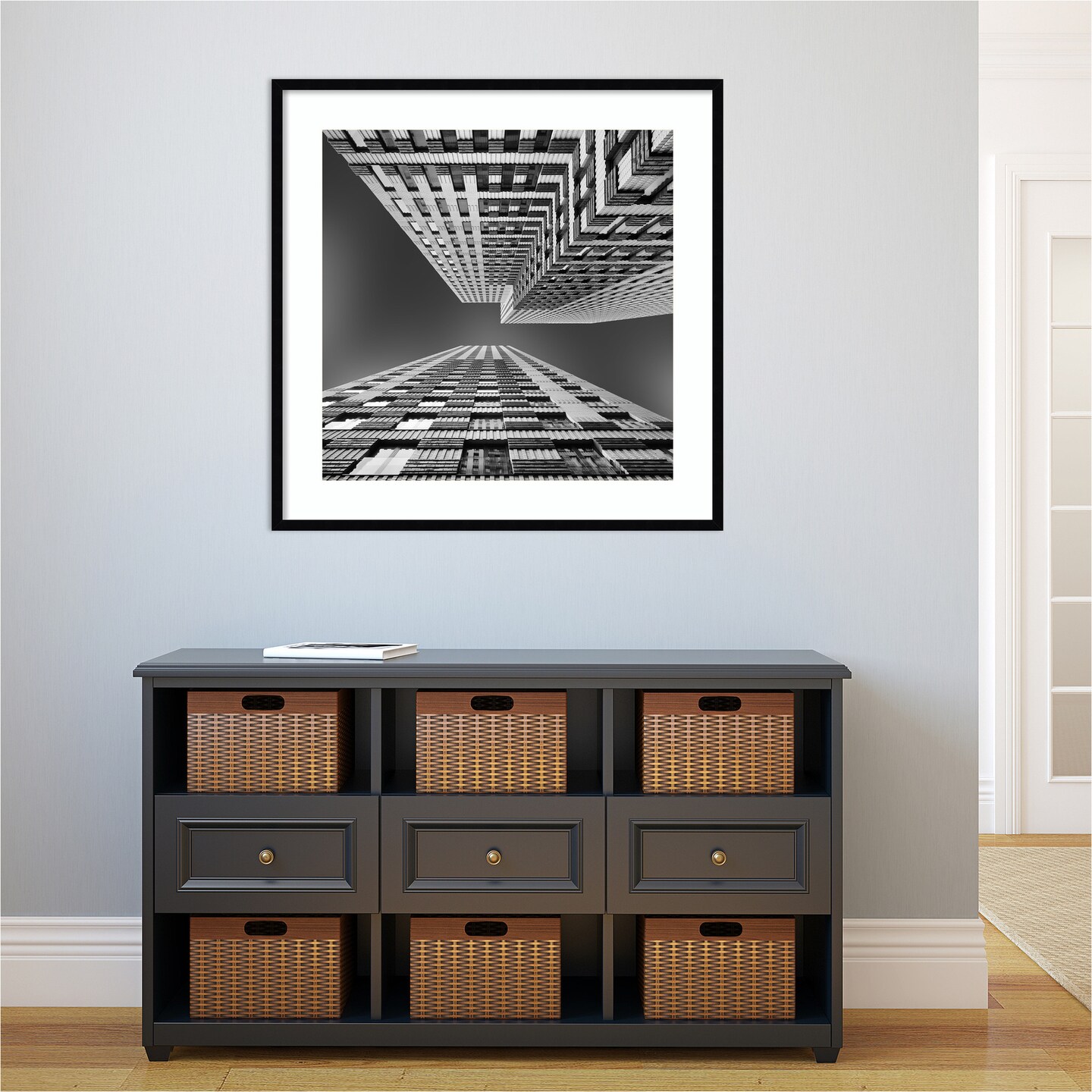 Symphony Skyscraper by Jeroen van de Wood Framed Wall Art Print