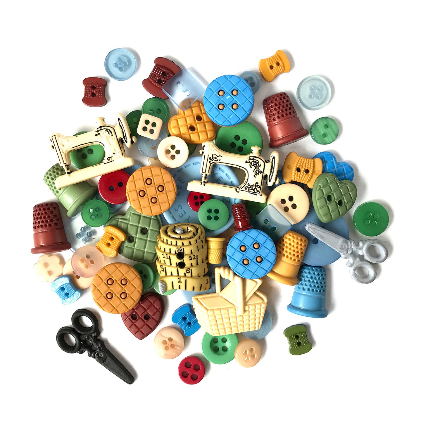 Buttons Galore and More 50+ Novelty Buttons for Sewing and Crafts - Sewing Theme Buttons