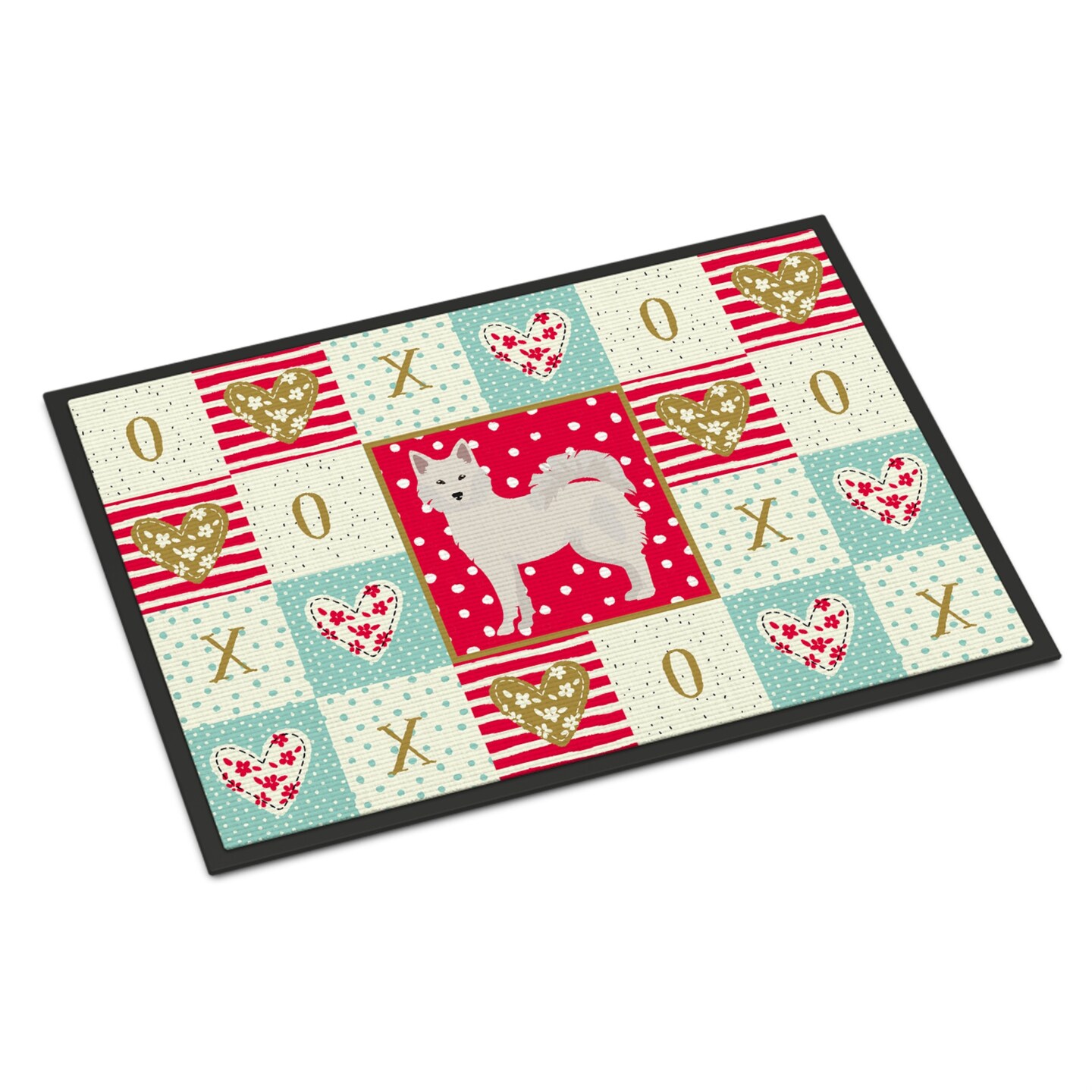 &#x22;Caroline&#x27;s Treasures Danish Spitz Love Indoor or Outdoor Mat 24x36 doormats, Multicolor&#x22;