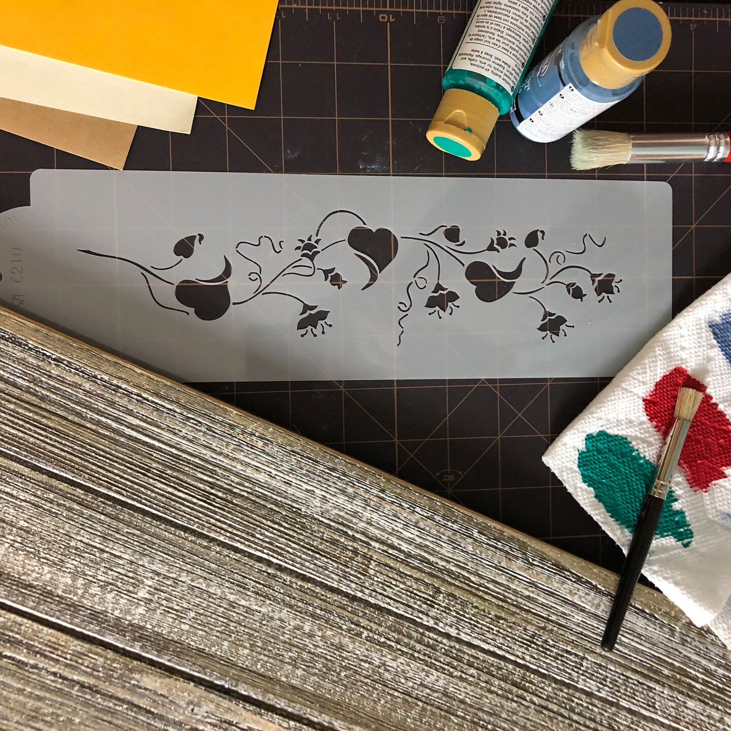 Springtime Vine Cake Stencil Side | C210 by Designer Stencils | Cake Decorating Tools | Baking Stencils for Royal Icing, Airbrush, Dusting Powder | Reusable Plastic Food Grade Stencil for Cakes | Easy to Use & Clean Cake Stencil