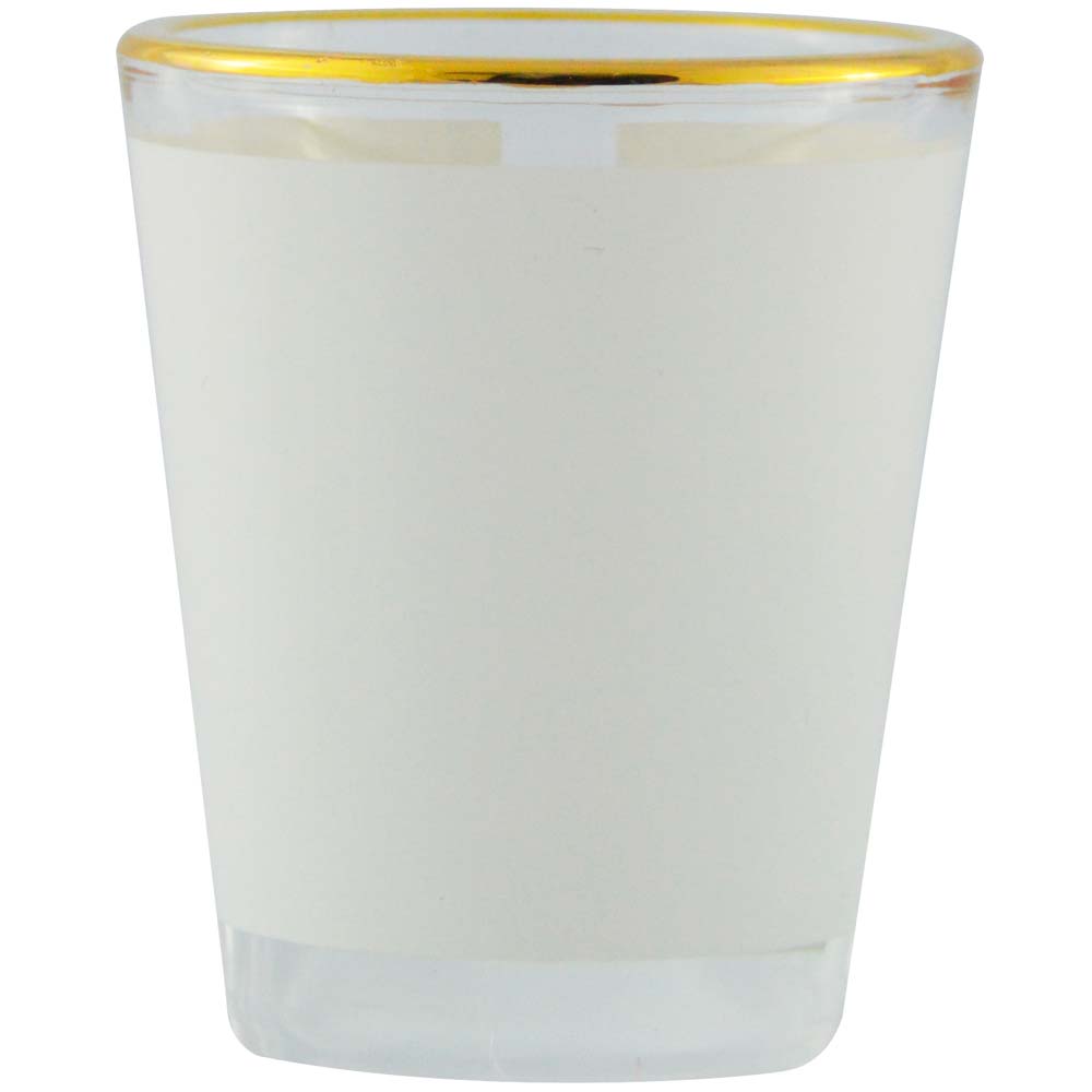 1.5 OZ SHOT GLASS-GOLD RIM