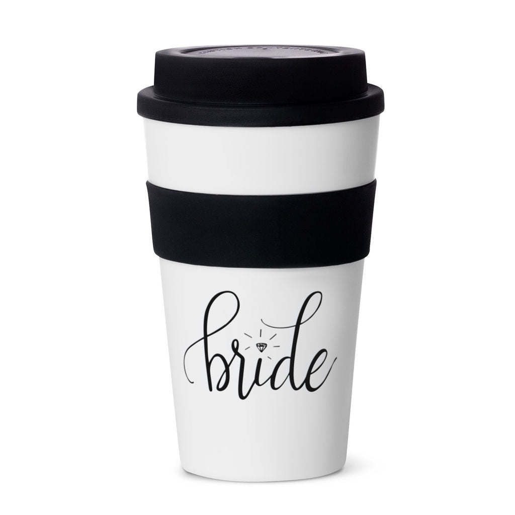 Samantha Margaret - Bride to Be - Coffee Cups for Bachelorette Parties, Bridal Showers and Weddings - Black and White