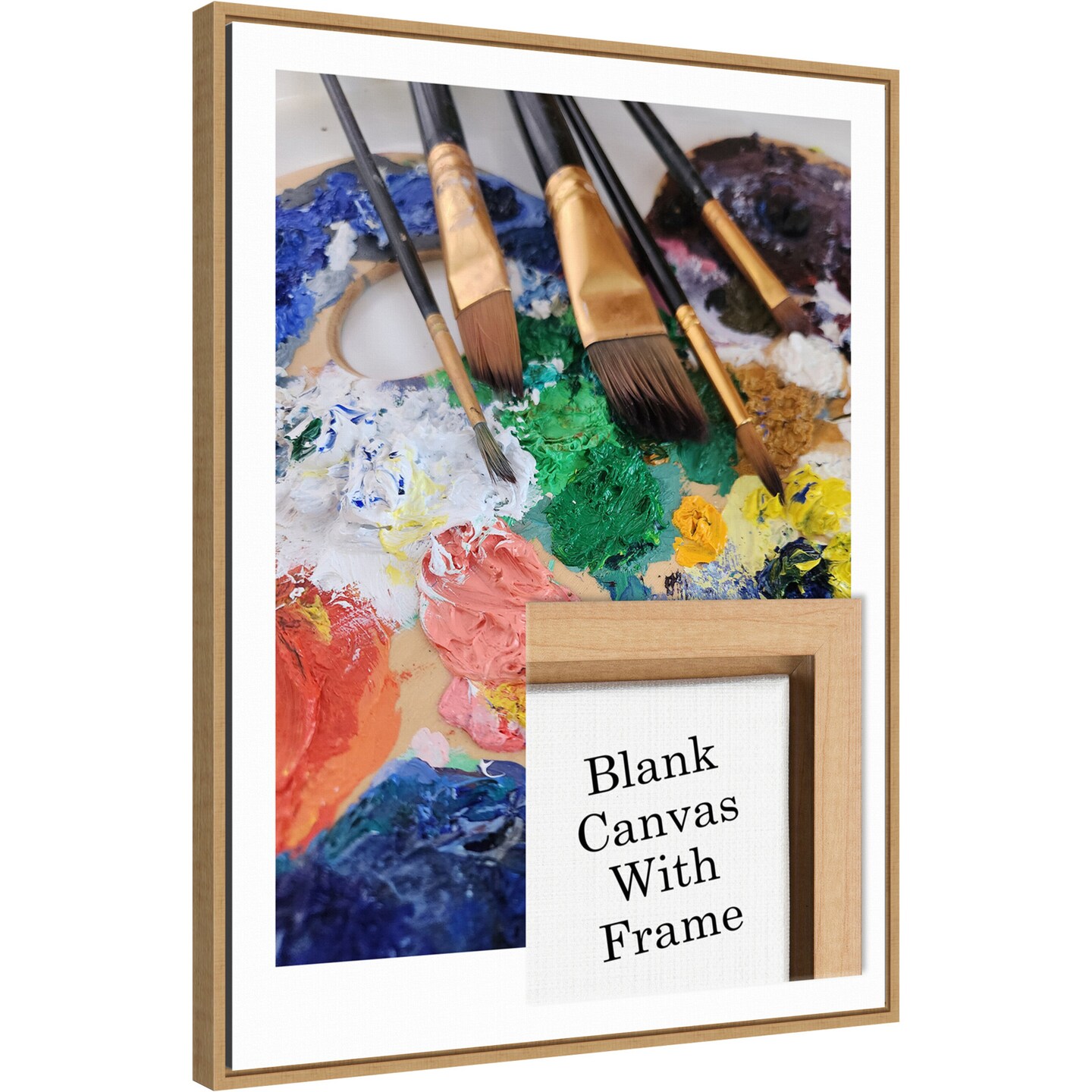 Framed Blank White Canvas for DIY Artwork, Crafts and Painting