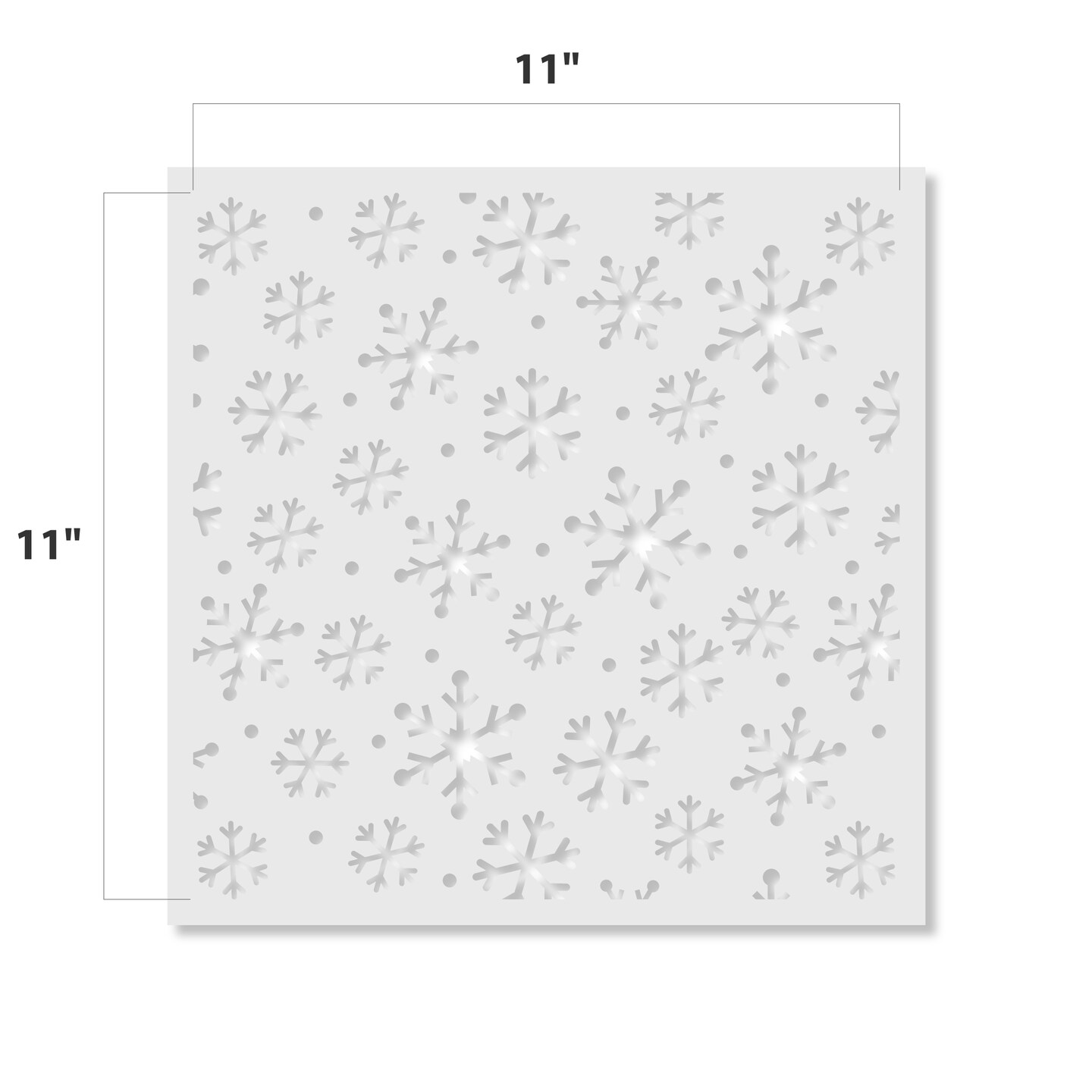 Snowflakes Allover Embossing 12 x 12 Stencil | FS117 by Designer Stencils | Pattern Stencils | Reusable Stencils for Painting on Wood, Wall, Tile, Canvas, Paper, Fabric, Furniture, Floor | Try Instead of a Wallpaper | Easy to Use &#x26; Clean