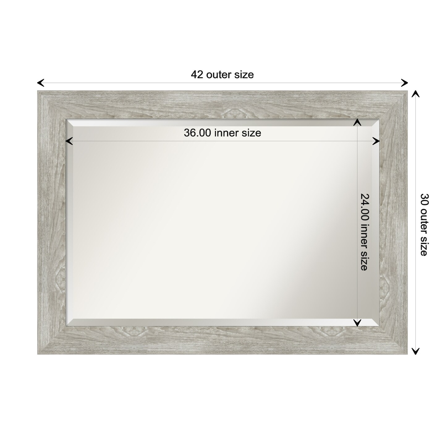Beveled Bathroom Wall Mirror, Dove Greywash Frame Mirrors Michaels