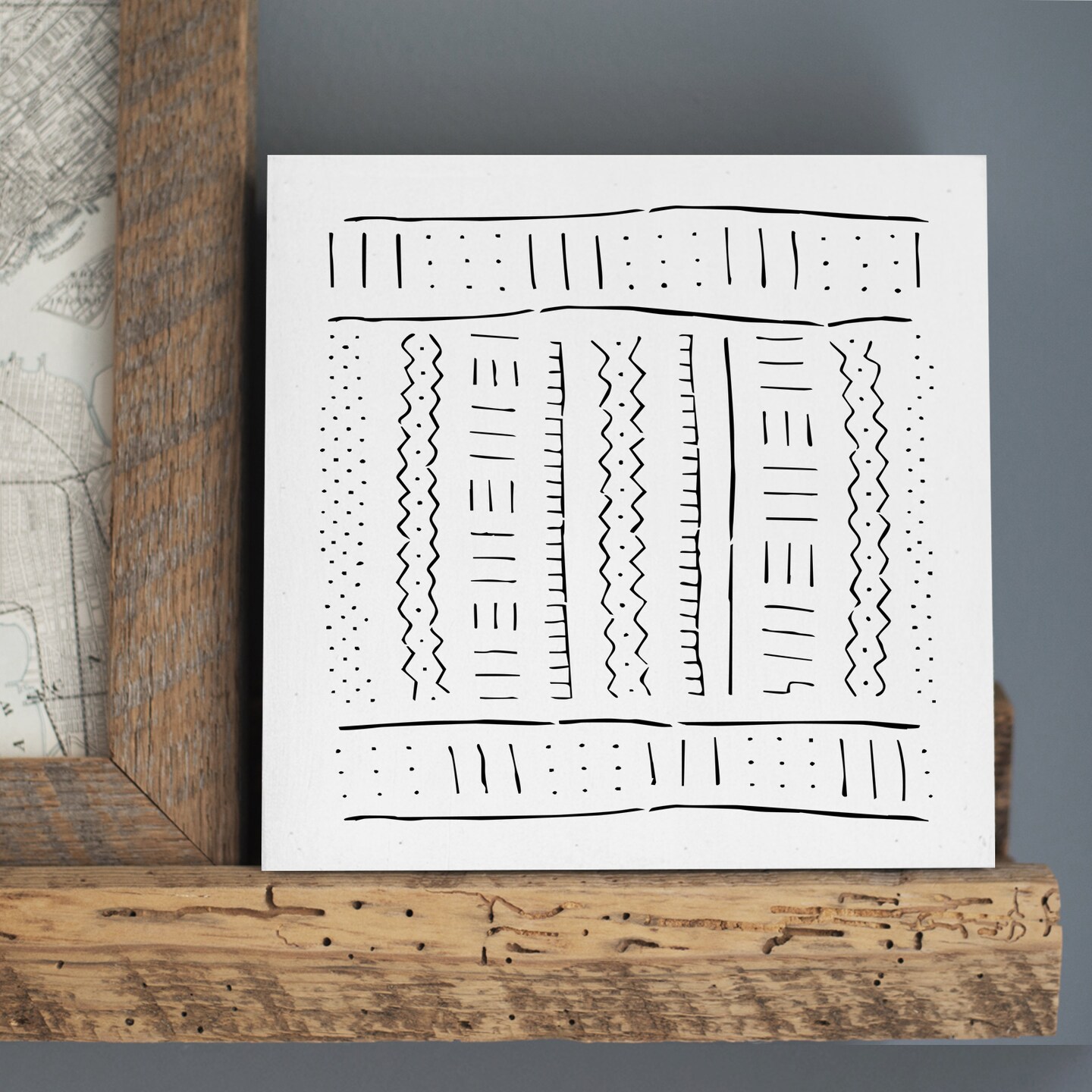 Mudcloth All Over Embossing 12 x 12 Stencil | FS022 by Designer Stencils | Pattern Stencils | Reusable Stencils for Painting on Wood, Wall, Tile, Canvas, Paper, Fabric, Furniture, Floor | Try Instead of a Wallpaper | Easy to Use &#x26; Clean