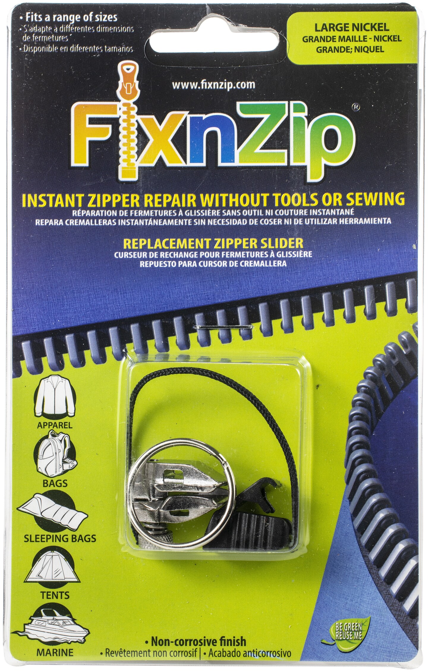 Fixnzip Zipper RepairLarge Nickel Zippers Michaels