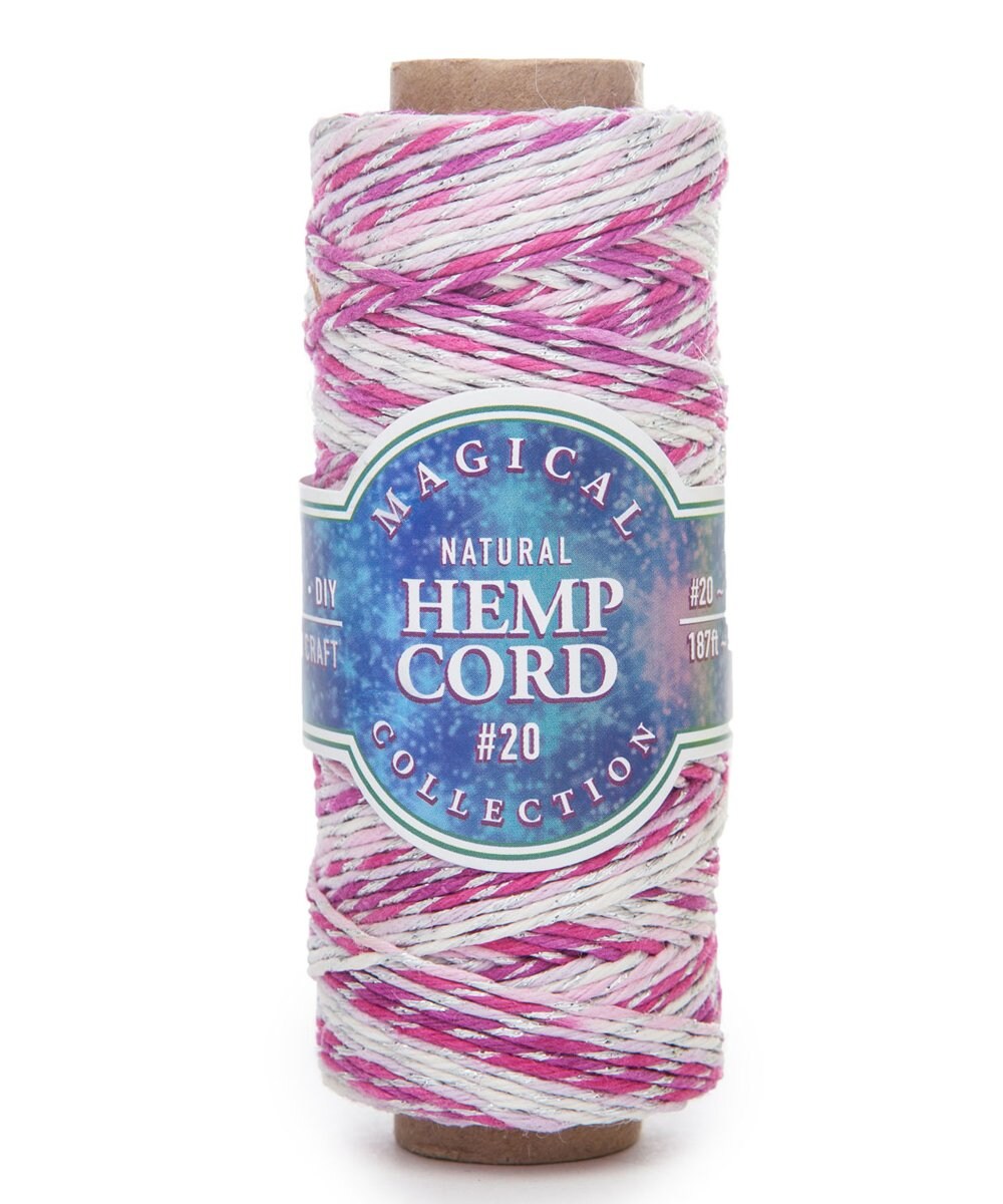 Hemptique Magical Collection Hemp Cord Spools Jewelry Bracelet Making Paper Crafting Scrapbooking Bookbinding Mixed Media Crocheting Macrame Seasonal Holiday Gift Wrapping