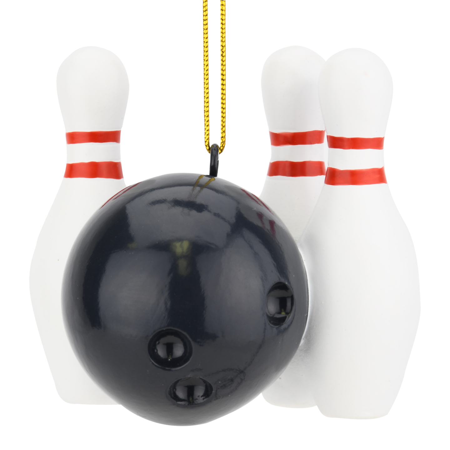 Bowling Ball and Pins Christmas Ornaments