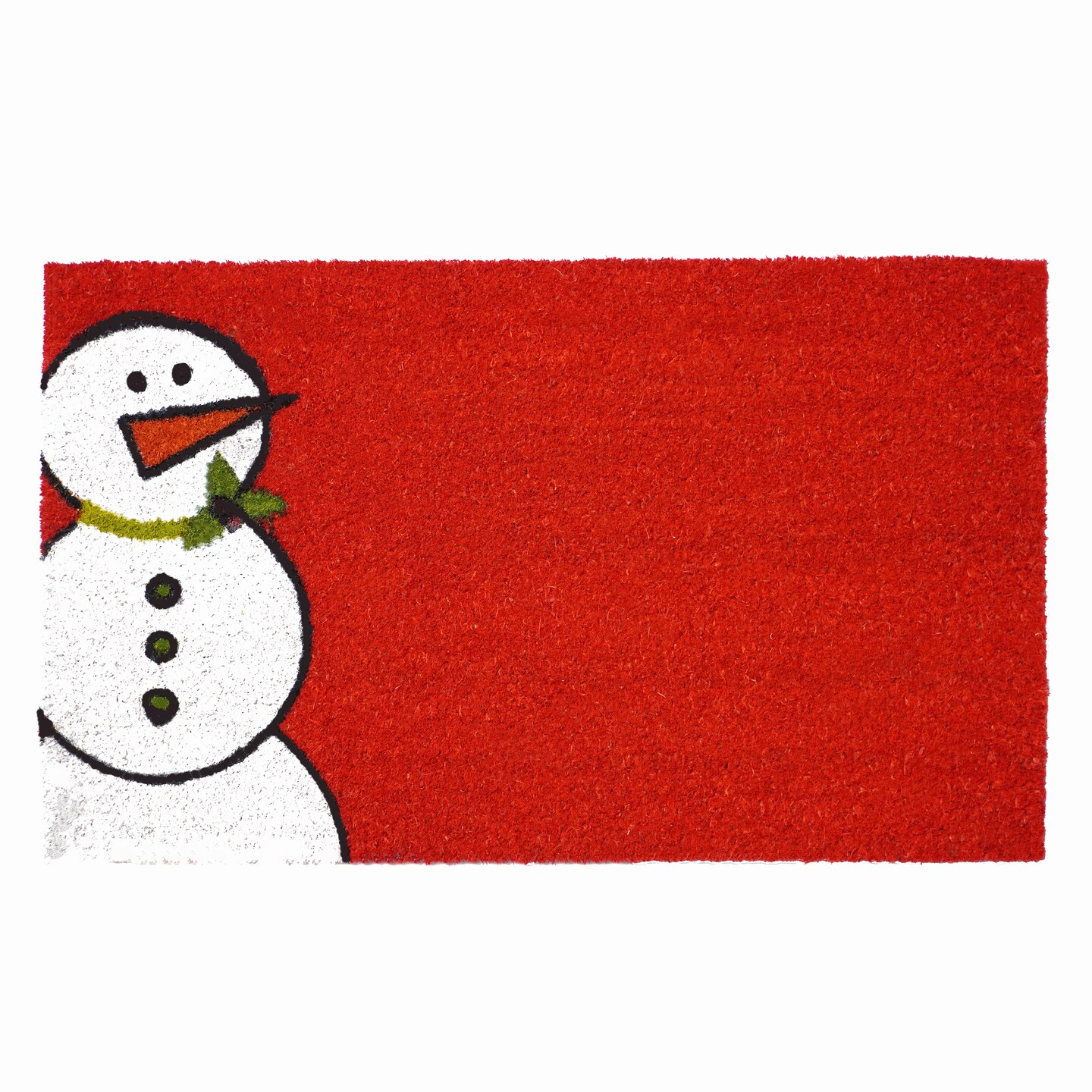 Red Winter Snowman Doormat