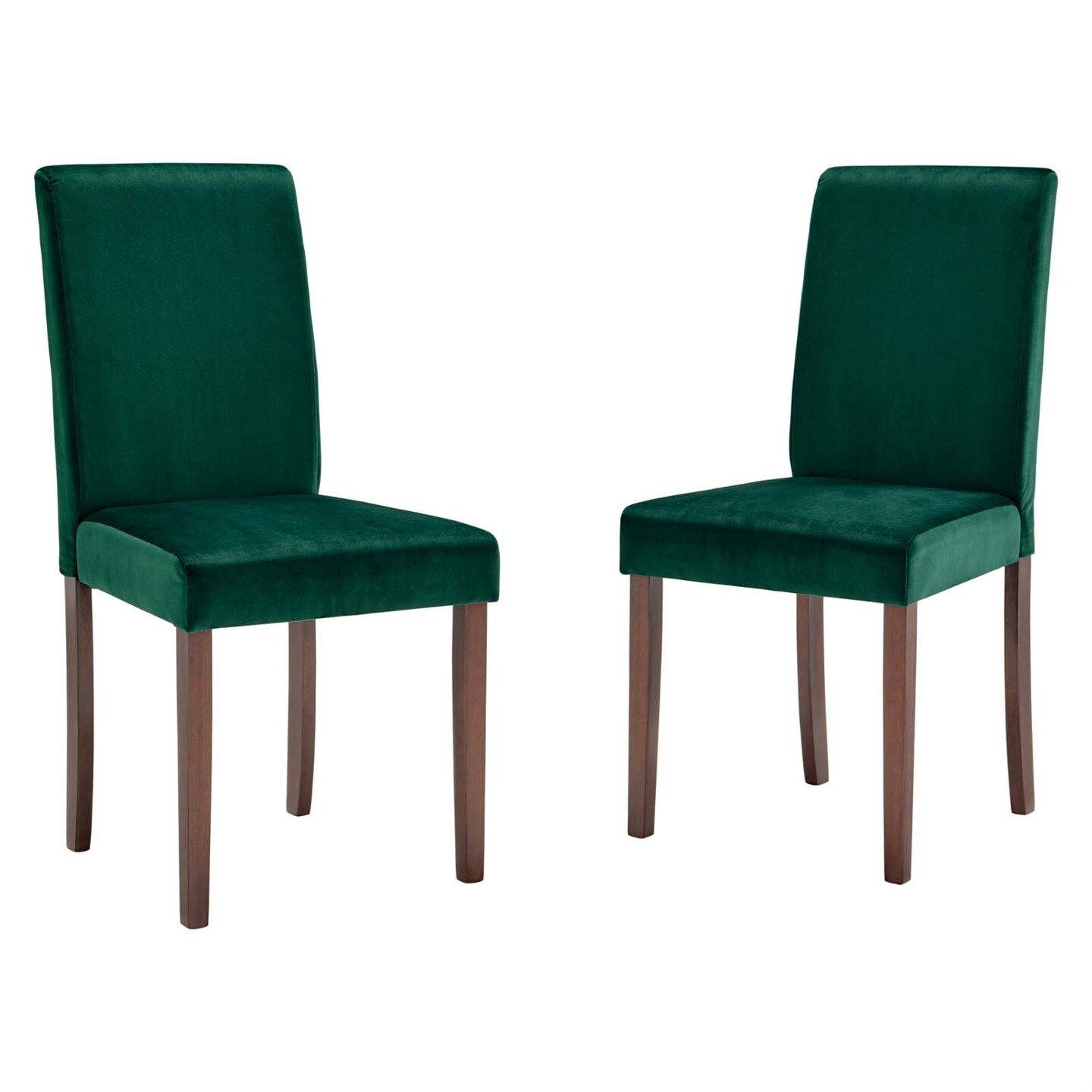 Prosper Upholstered Velvet Dining Side Chair Set of 2 Green Accent