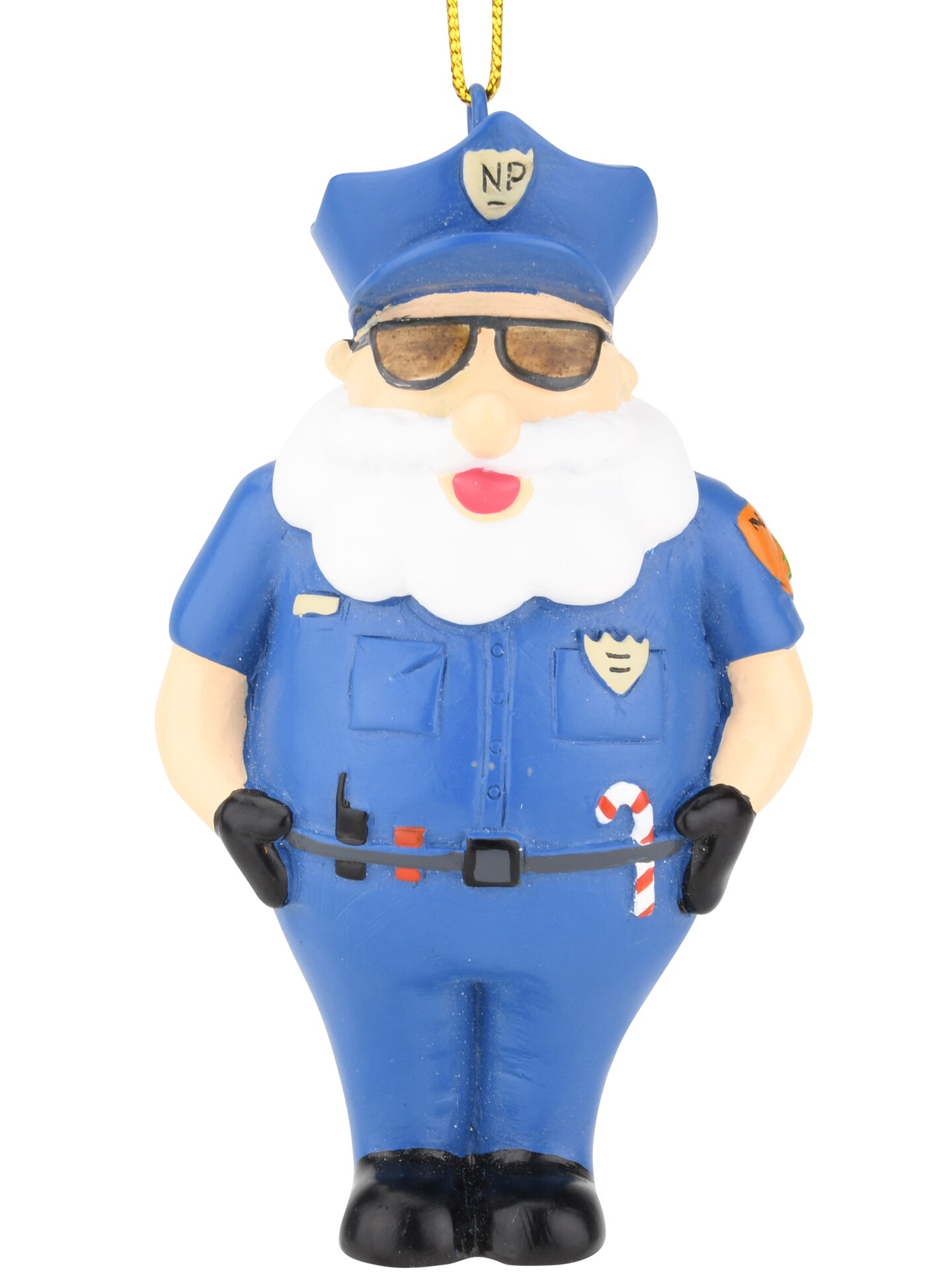 North Pole Police Department Resin Christmas Ornament