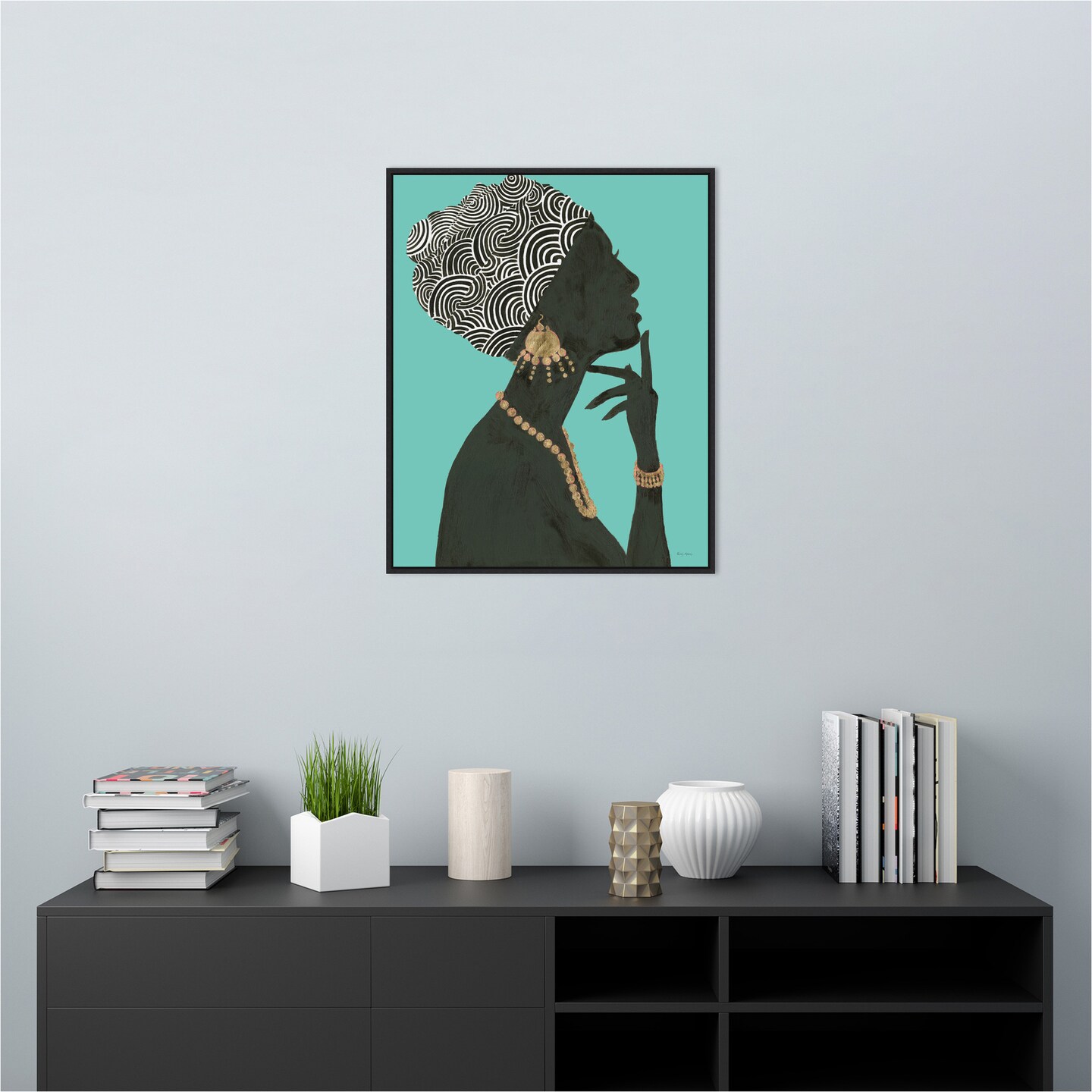 Graceful Majesty I by Emily Adams 23-in. W x 28-in. H. Canvas Wall Art Print Framed in Black