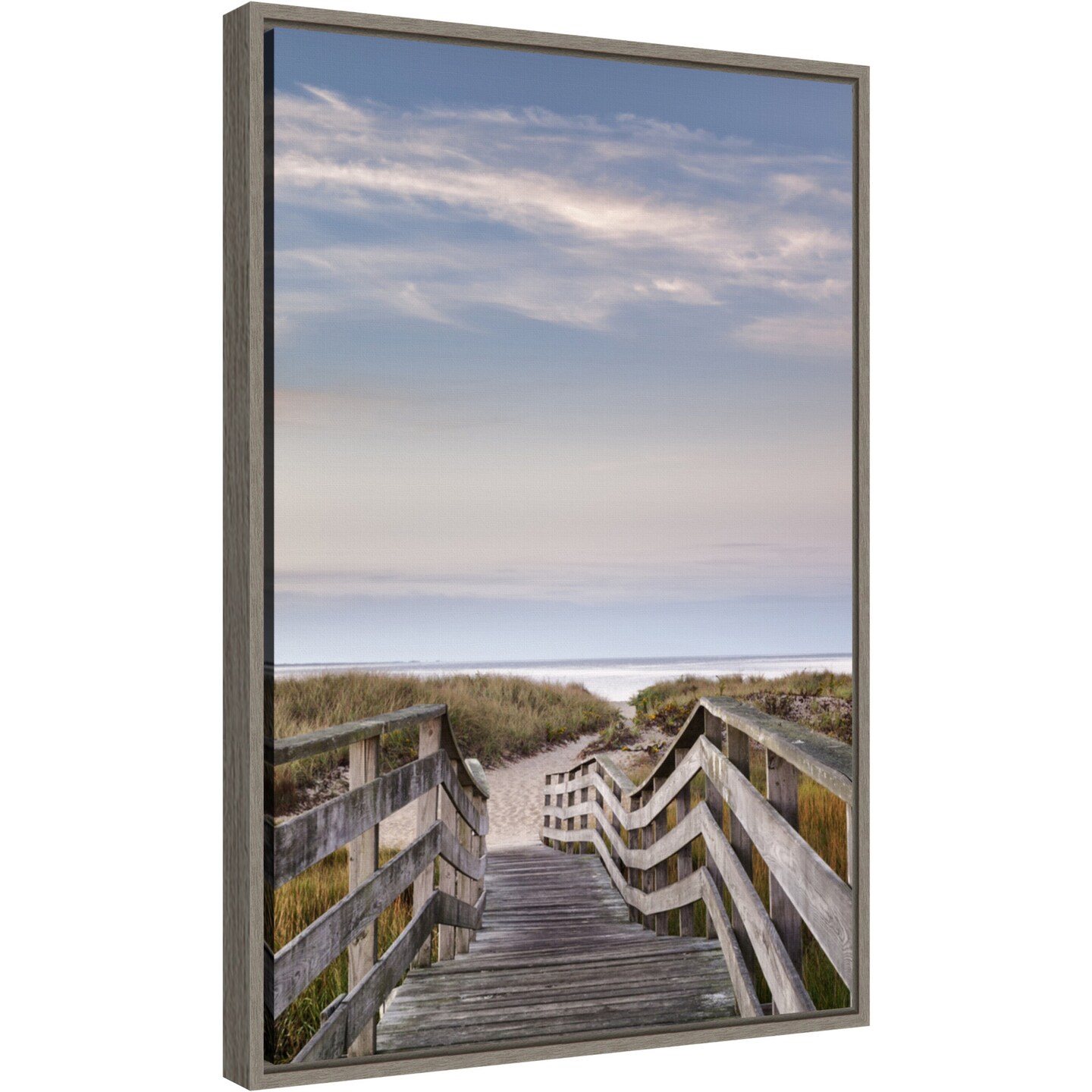 Dawn at Ridgevale Beach by Ann Collins Danita Delimont 16-in. W x 23-in. H. Canvas Wall Art Print Framed in Grey