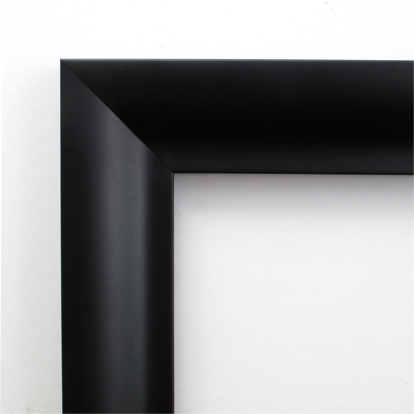 Petite Bevel Wood Wall Mirror, Steinway Black Scoop Frame