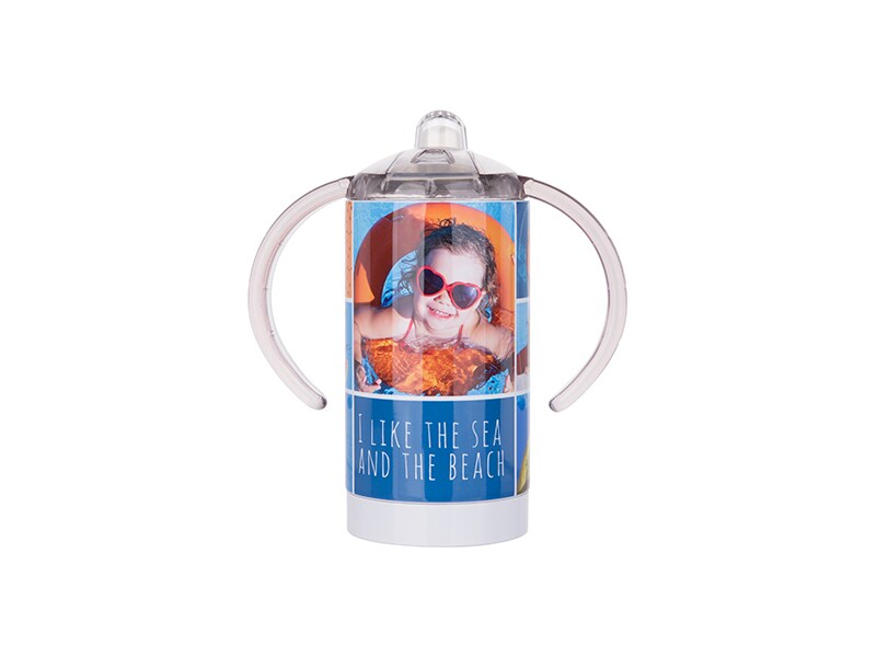 Sublimation 13oz/400ml Stainless Steel Sippy Cup with Spout (White)