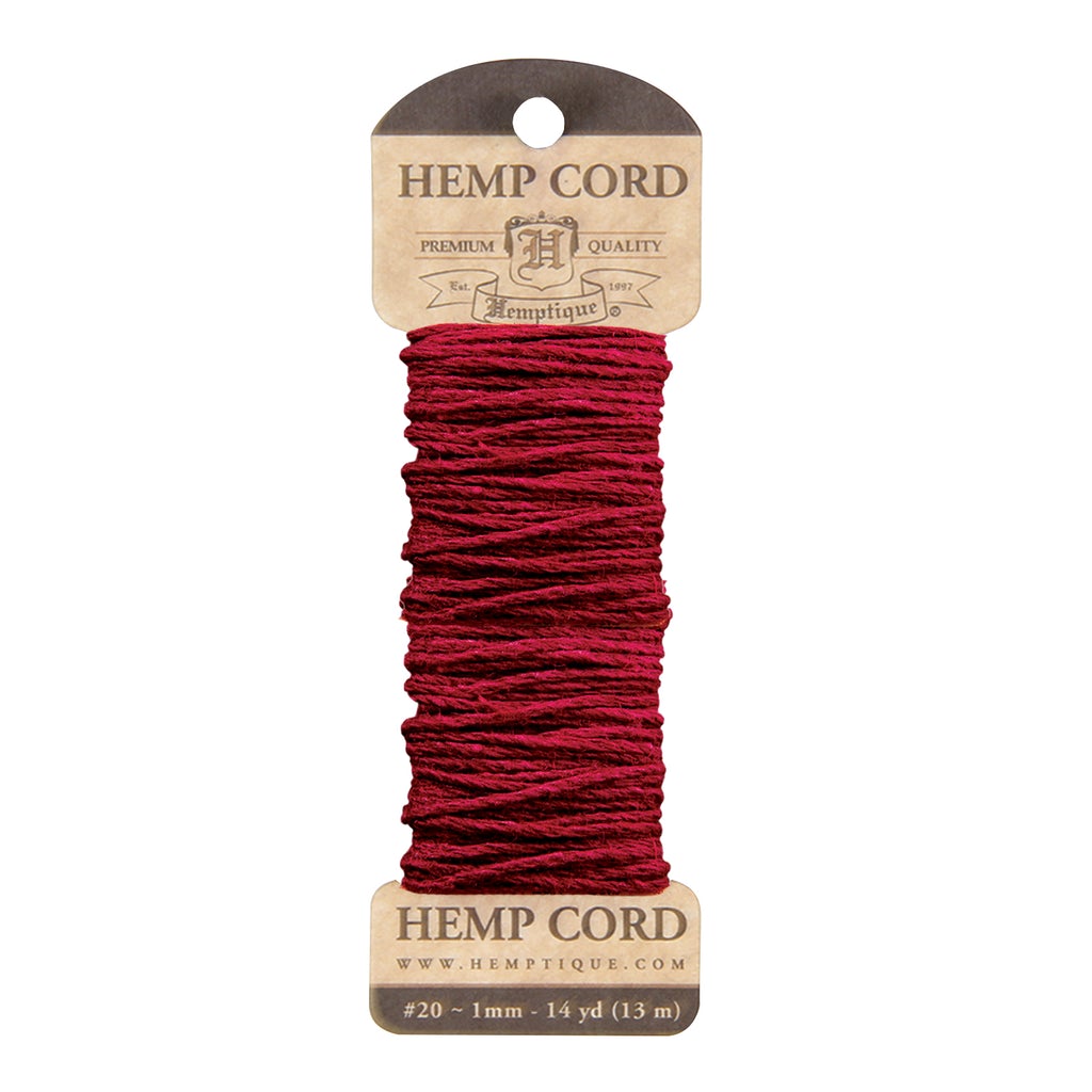 Hemptique 1mm Hemp Long Mini Cards Jewelry Bracelet Making Paper Crafting Scrapbooking Bookbinding Mixed Media Crocheting Macrame Gift Wrapping