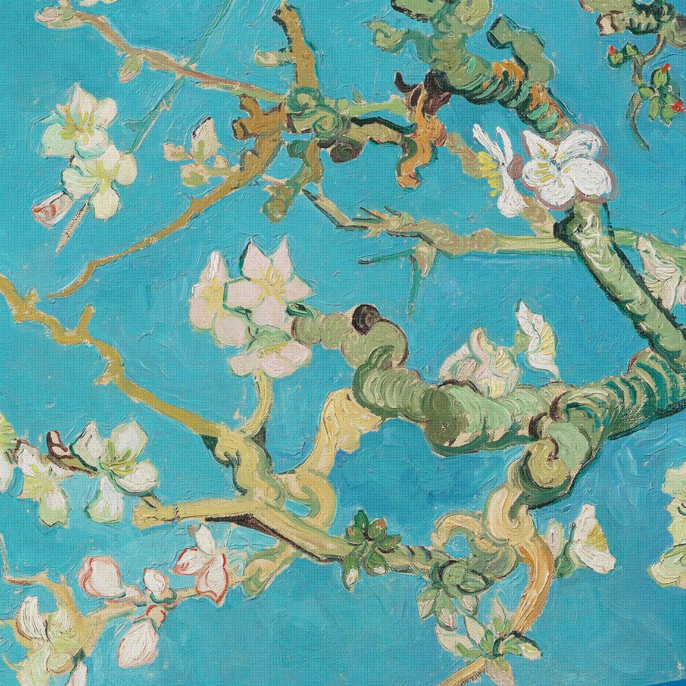 Orenco Originals Vincent Van Gogh Teal Blossoms-Square Counted Cross Stitch Pattern